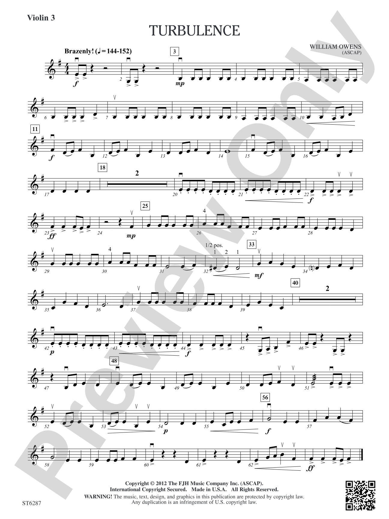 Turbulence: Violin 3 (Viola T.C.)