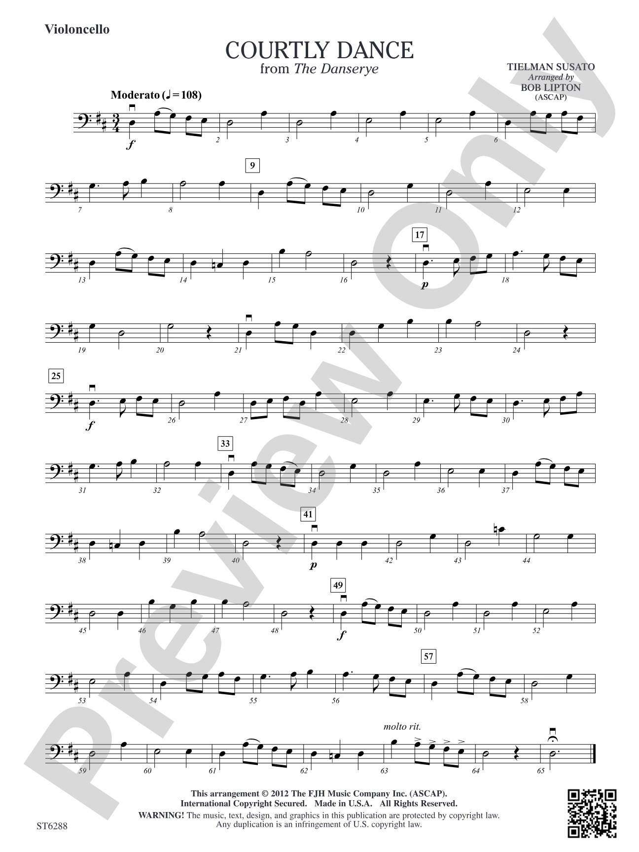 Courtly Dance from The Danserye: Violoncello
