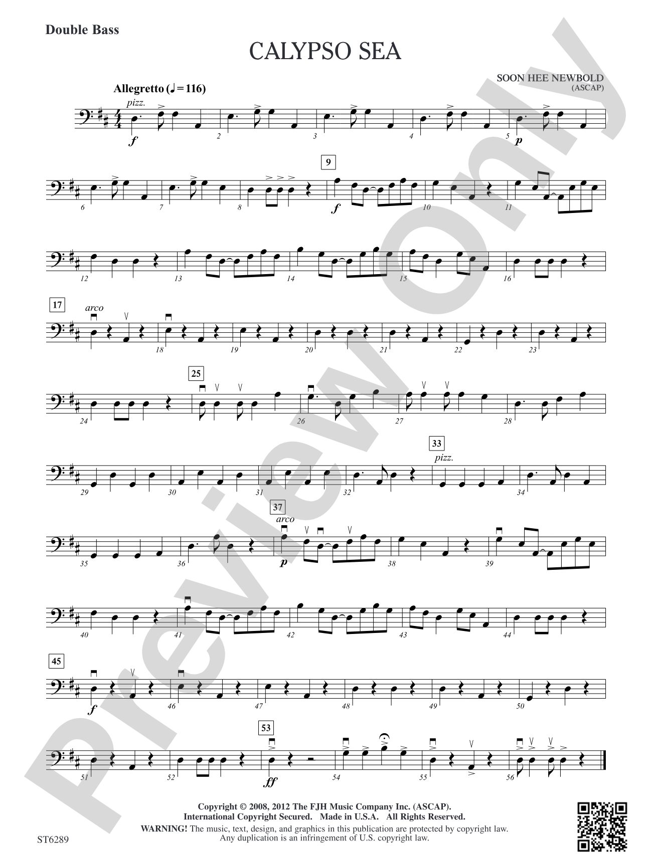 Calypso Sea: Double Bass