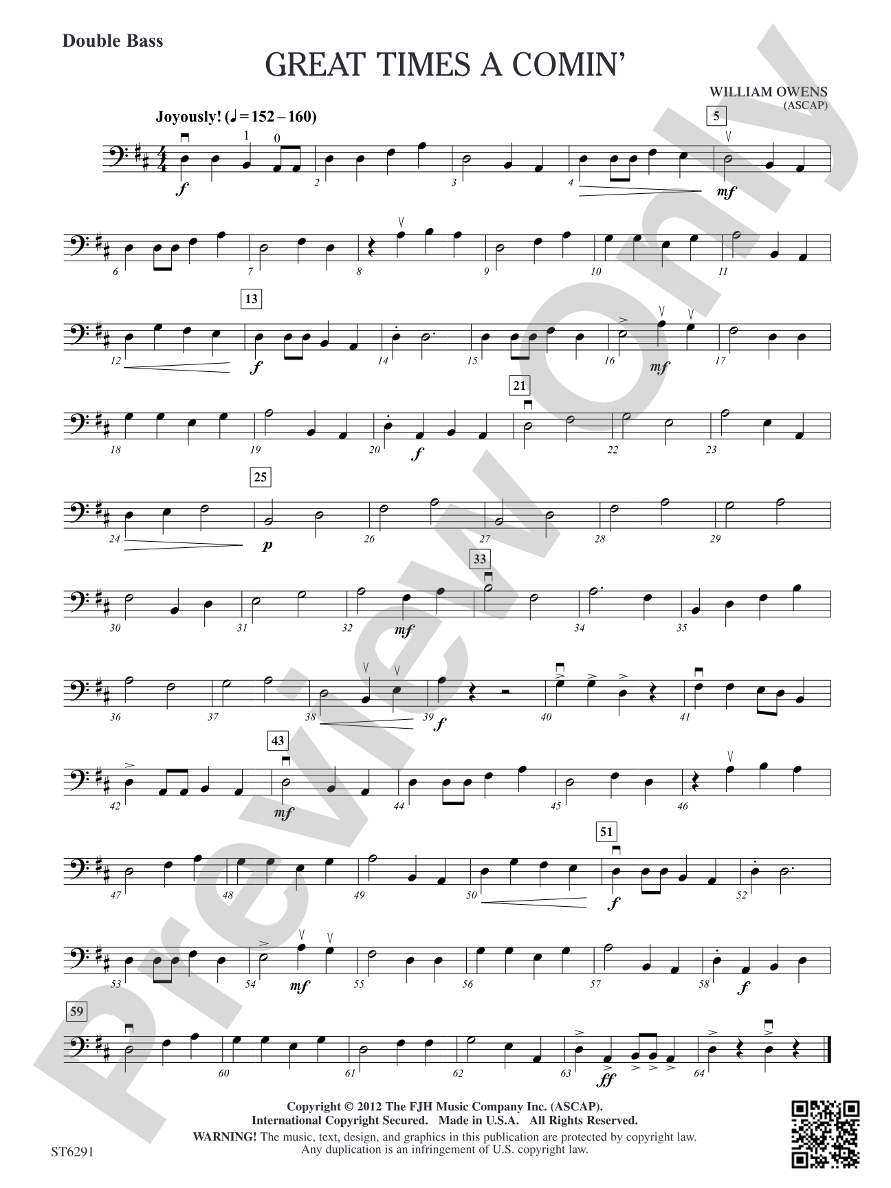 Great Times A Comin': Double Bass