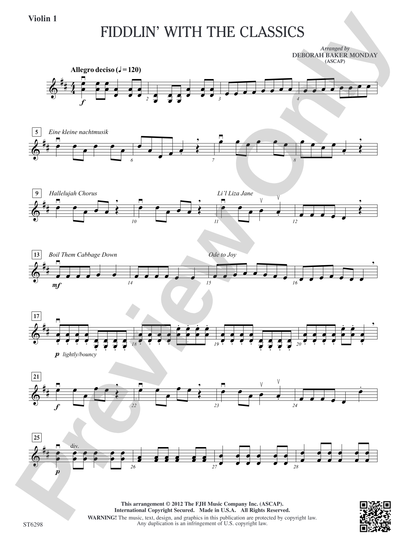 Fiddlin' with the Classics: Violin 1