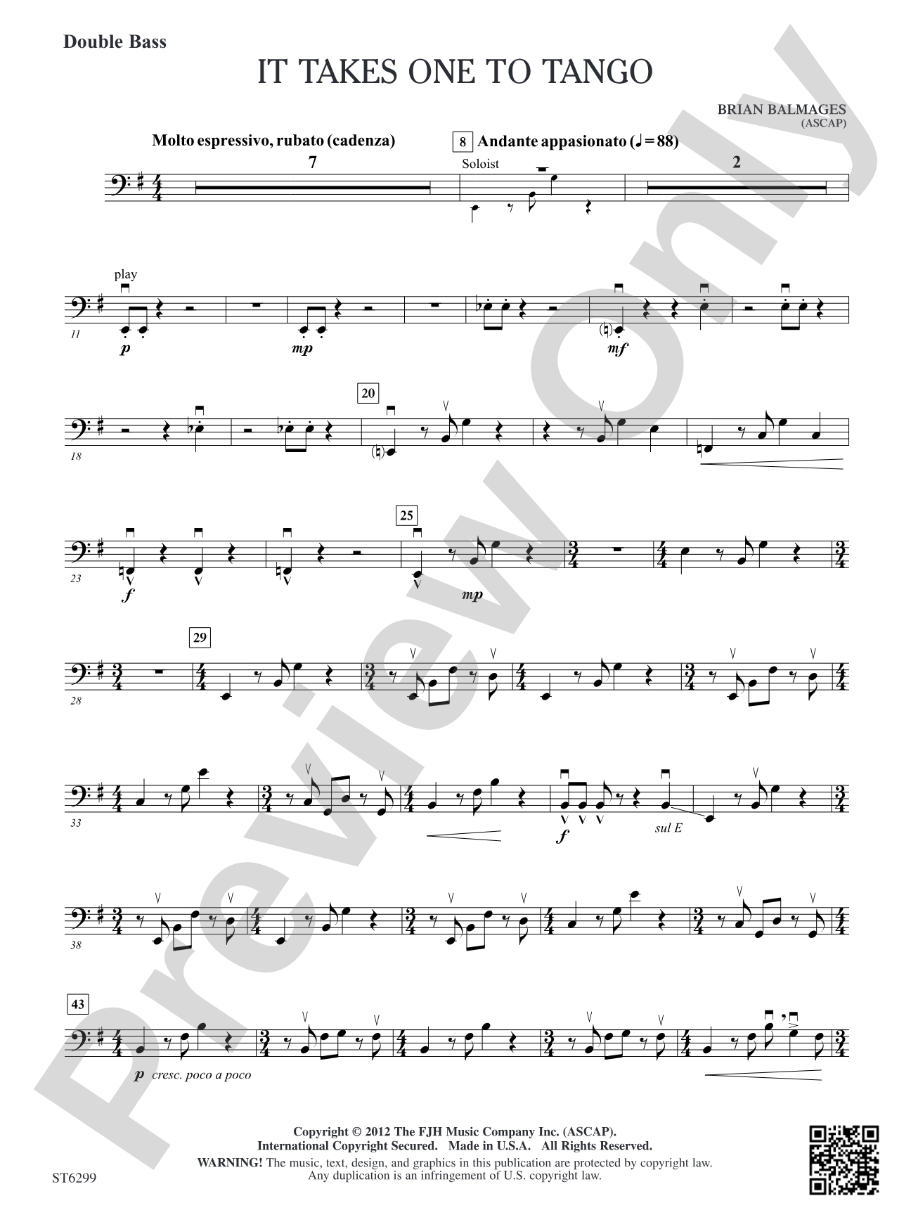 It Takes One to Tango: Double Bass