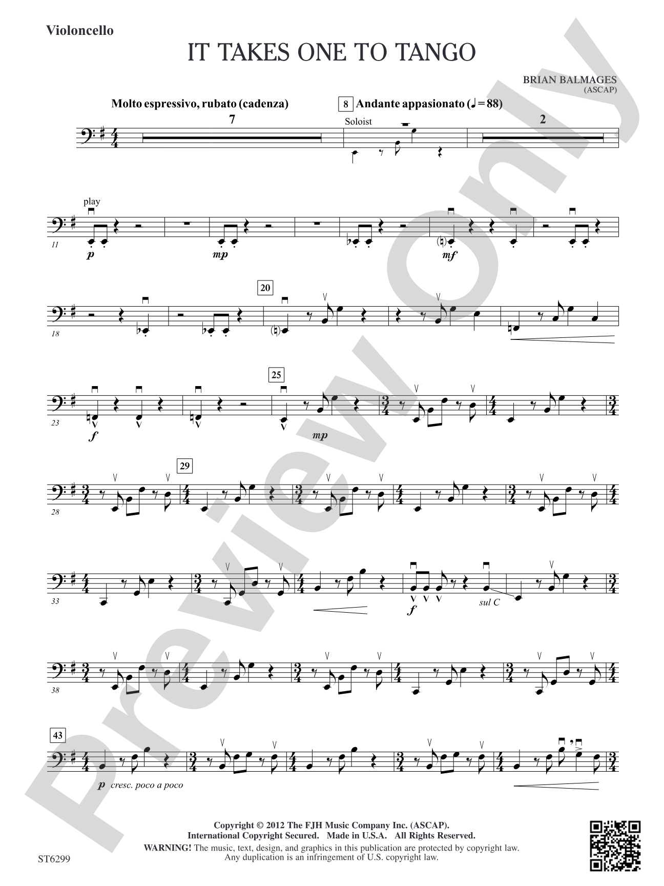It Takes One to Tango: Violoncello