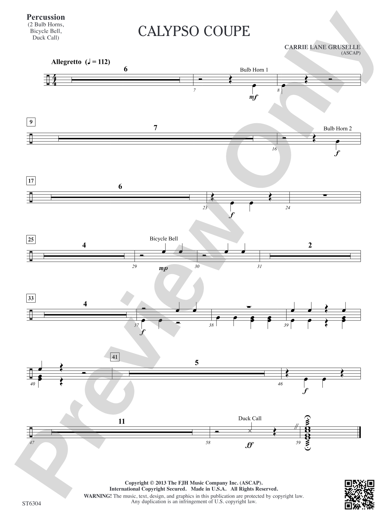 Calypso Coupe: Percussion