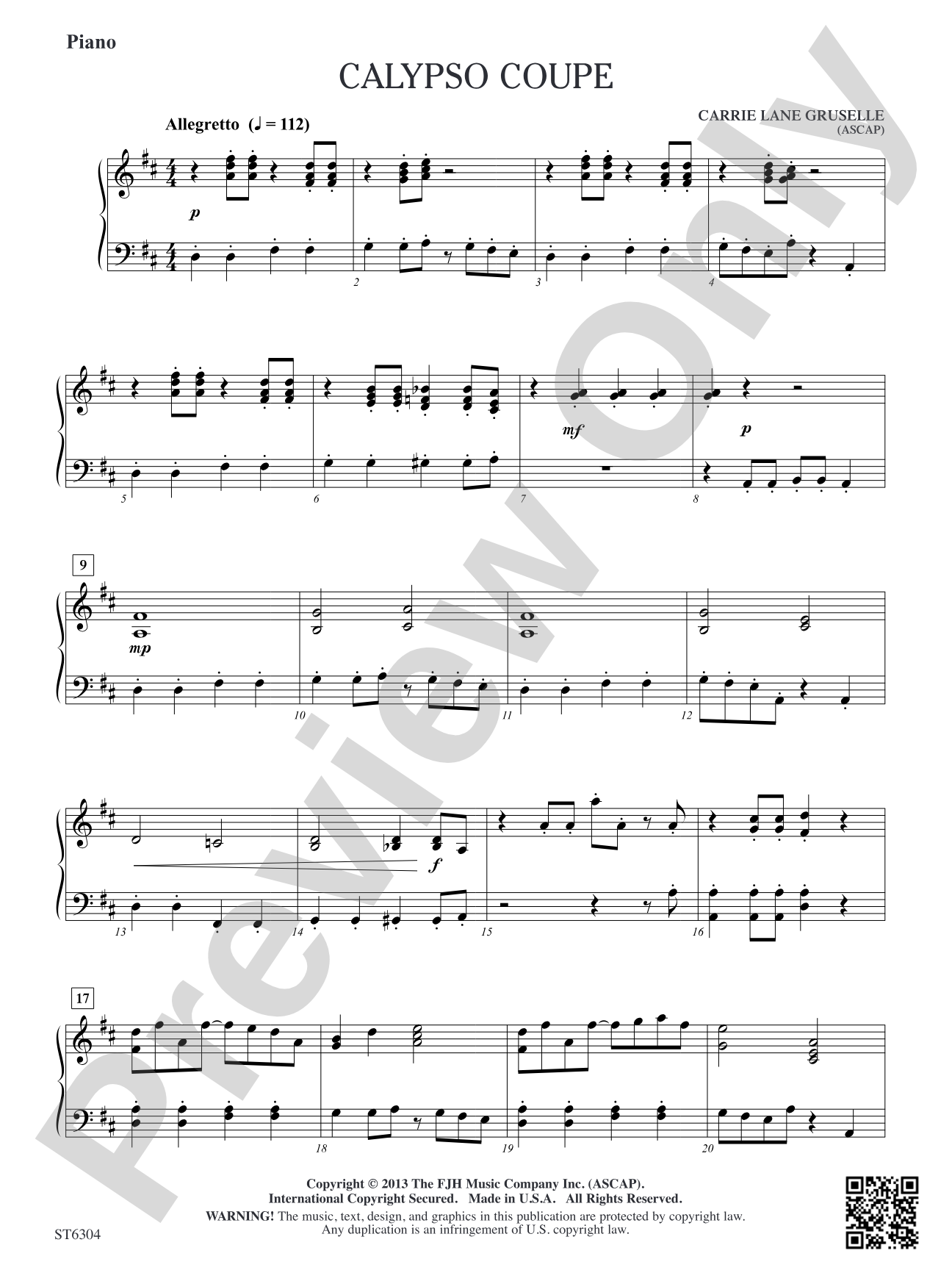 Calypso Coupe: Piano