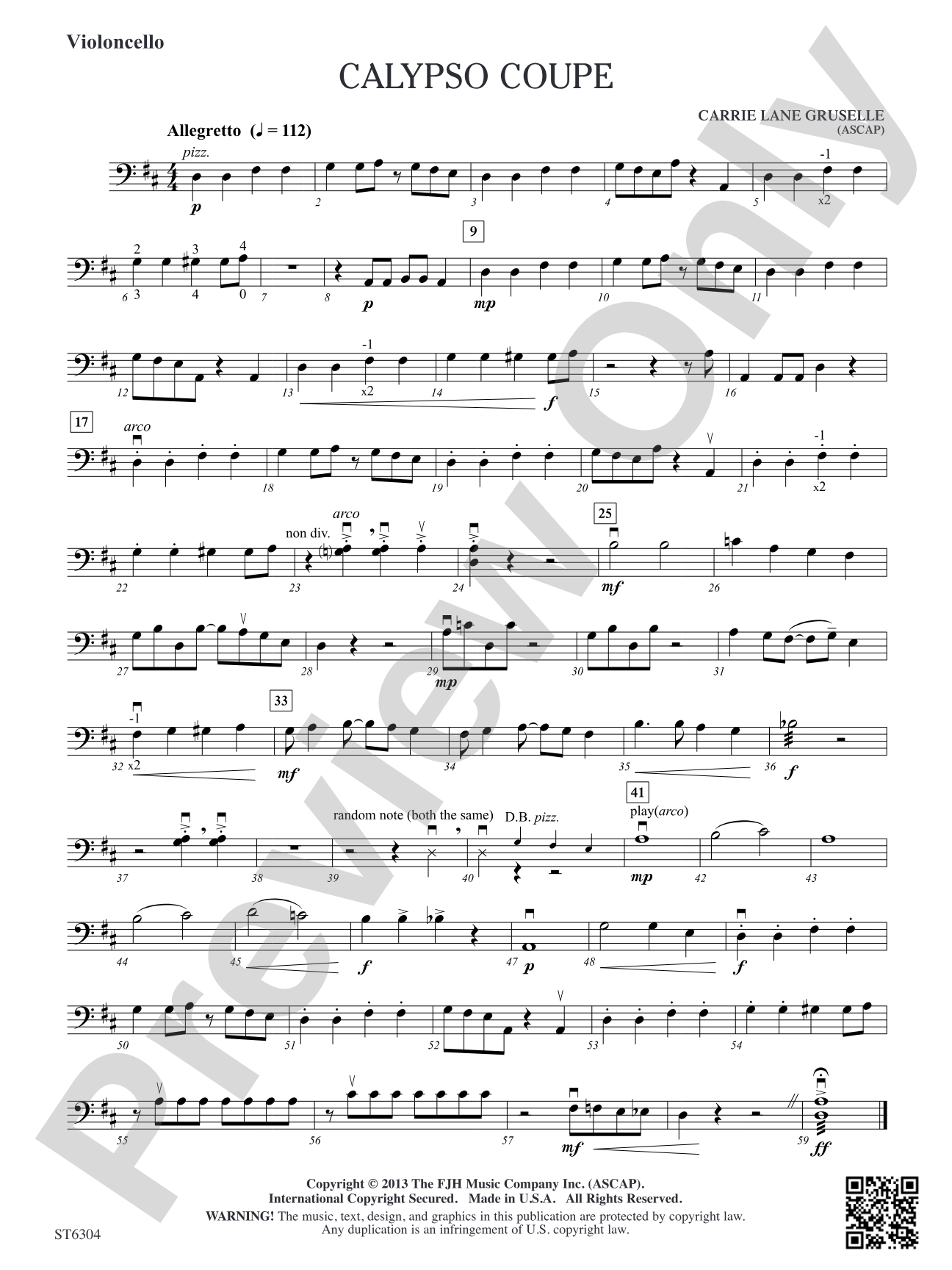 Calypso Coupe: Violoncello