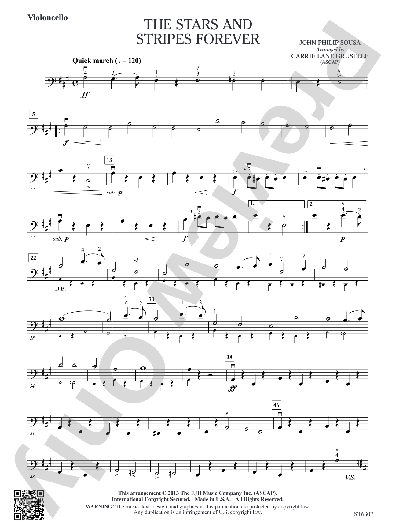 The Stars and Stripes Forever: Violoncello