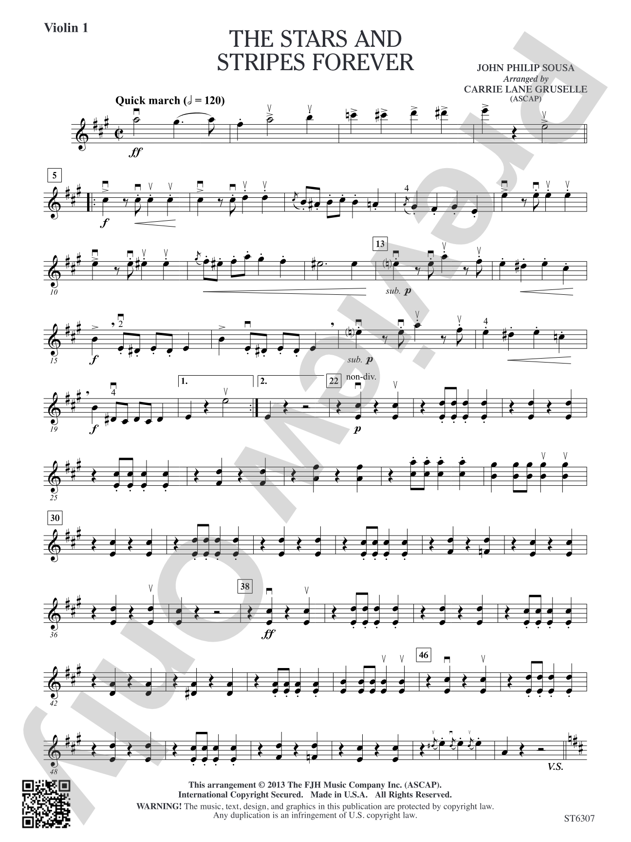 The Stars and Stripes Forever: Violin 1