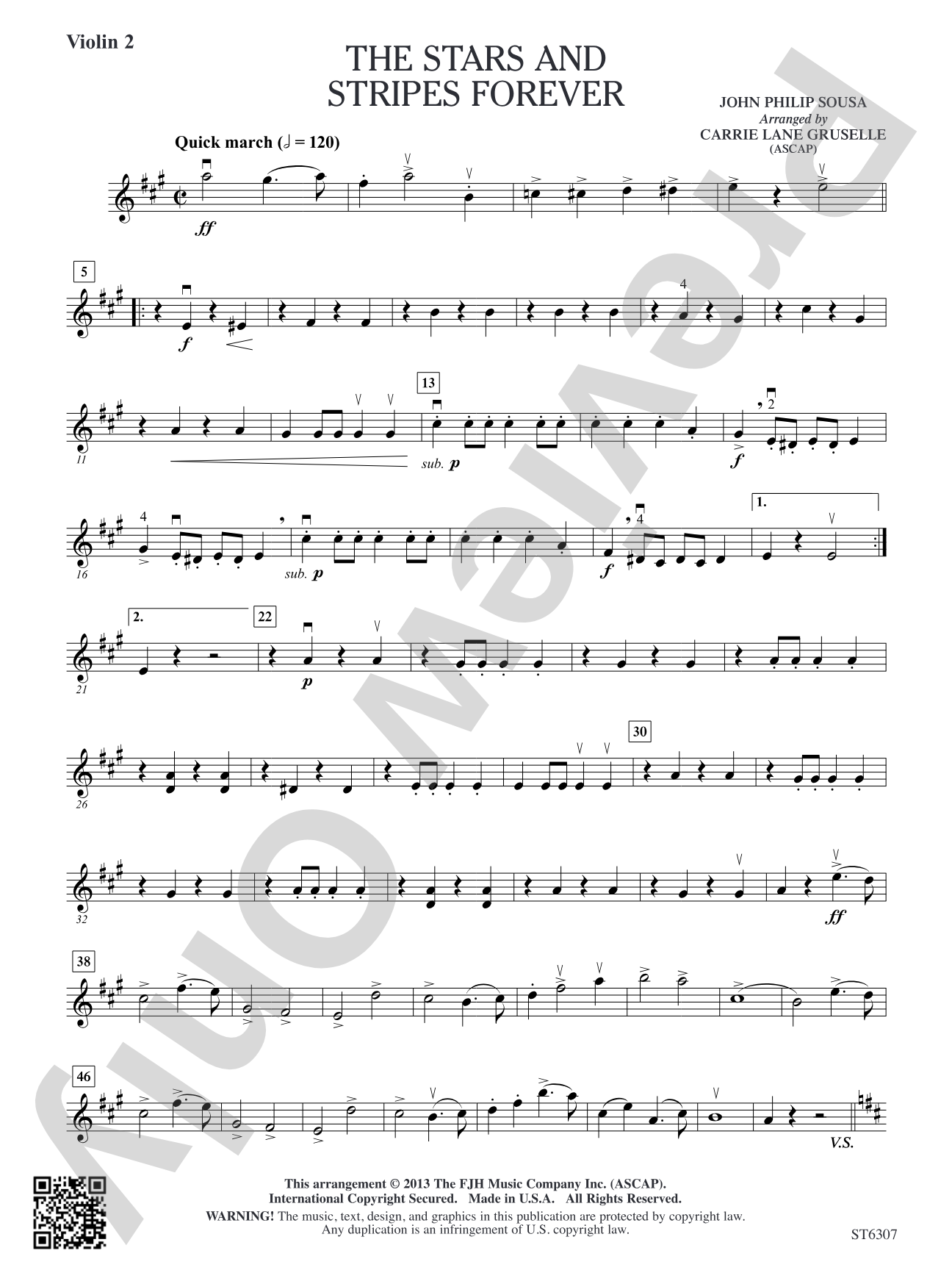 The Stars and Stripes Forever: Violin 2