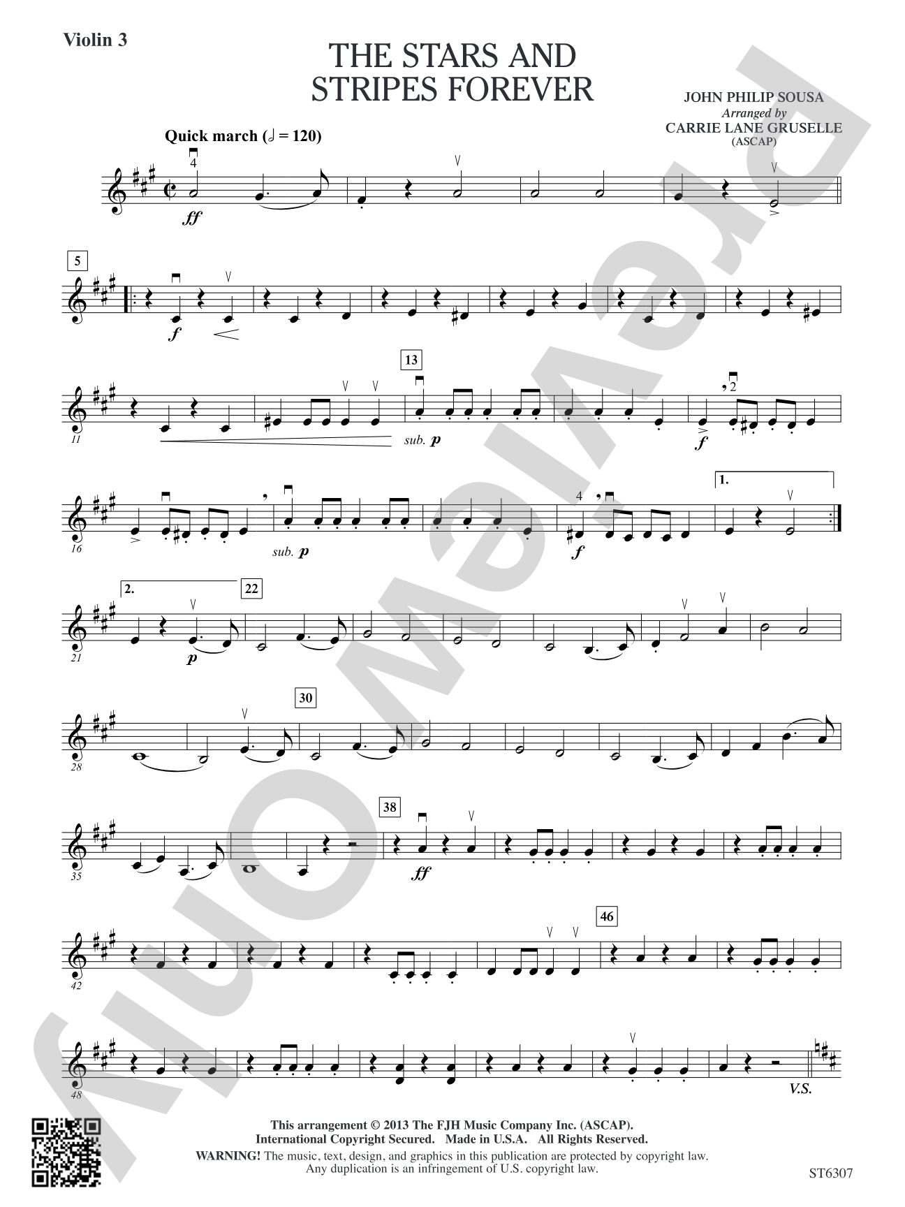 The Stars and Stripes Forever: Violin 3 (Viola T.C.)