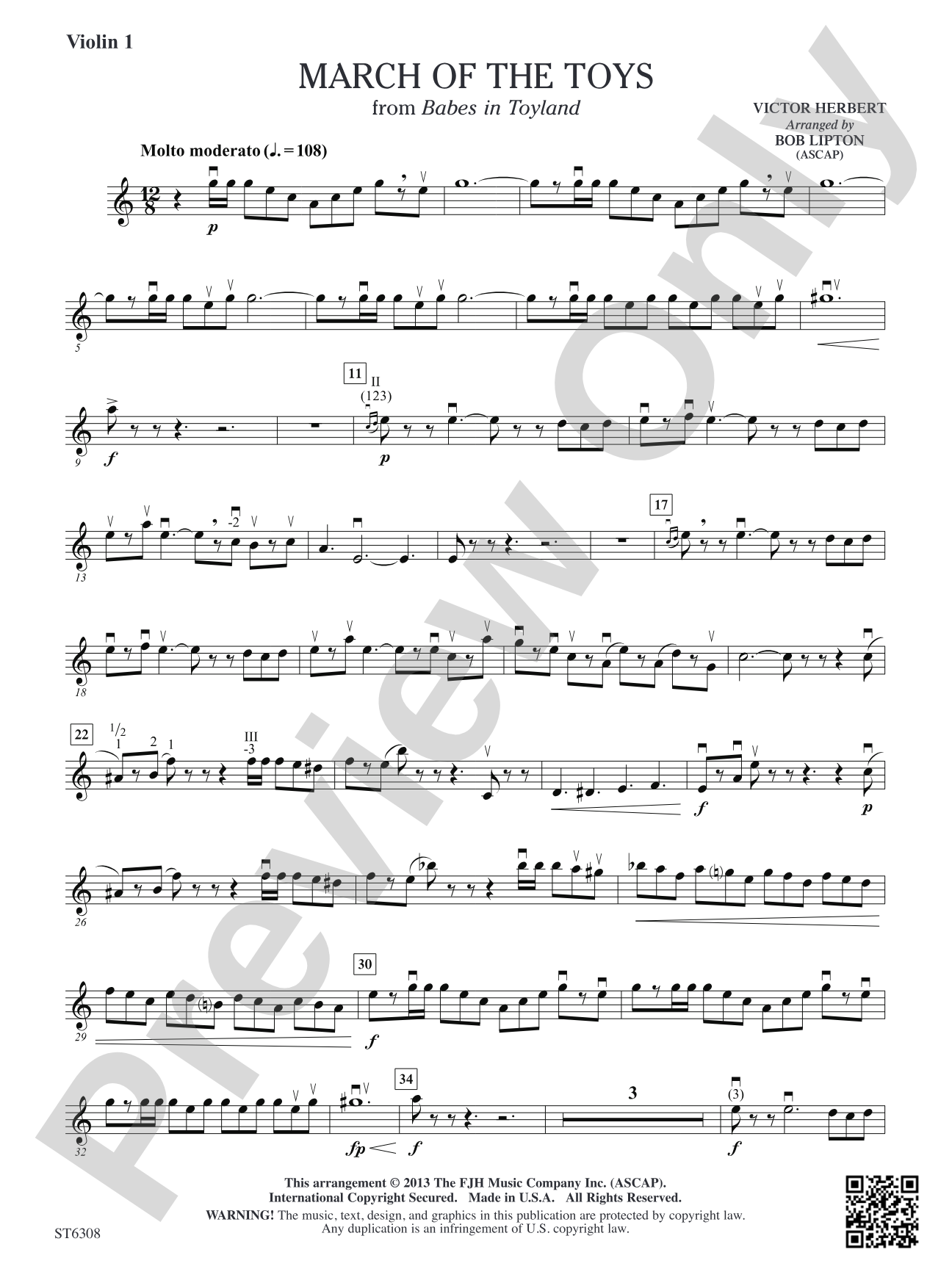 March of the Toys: Violin 1