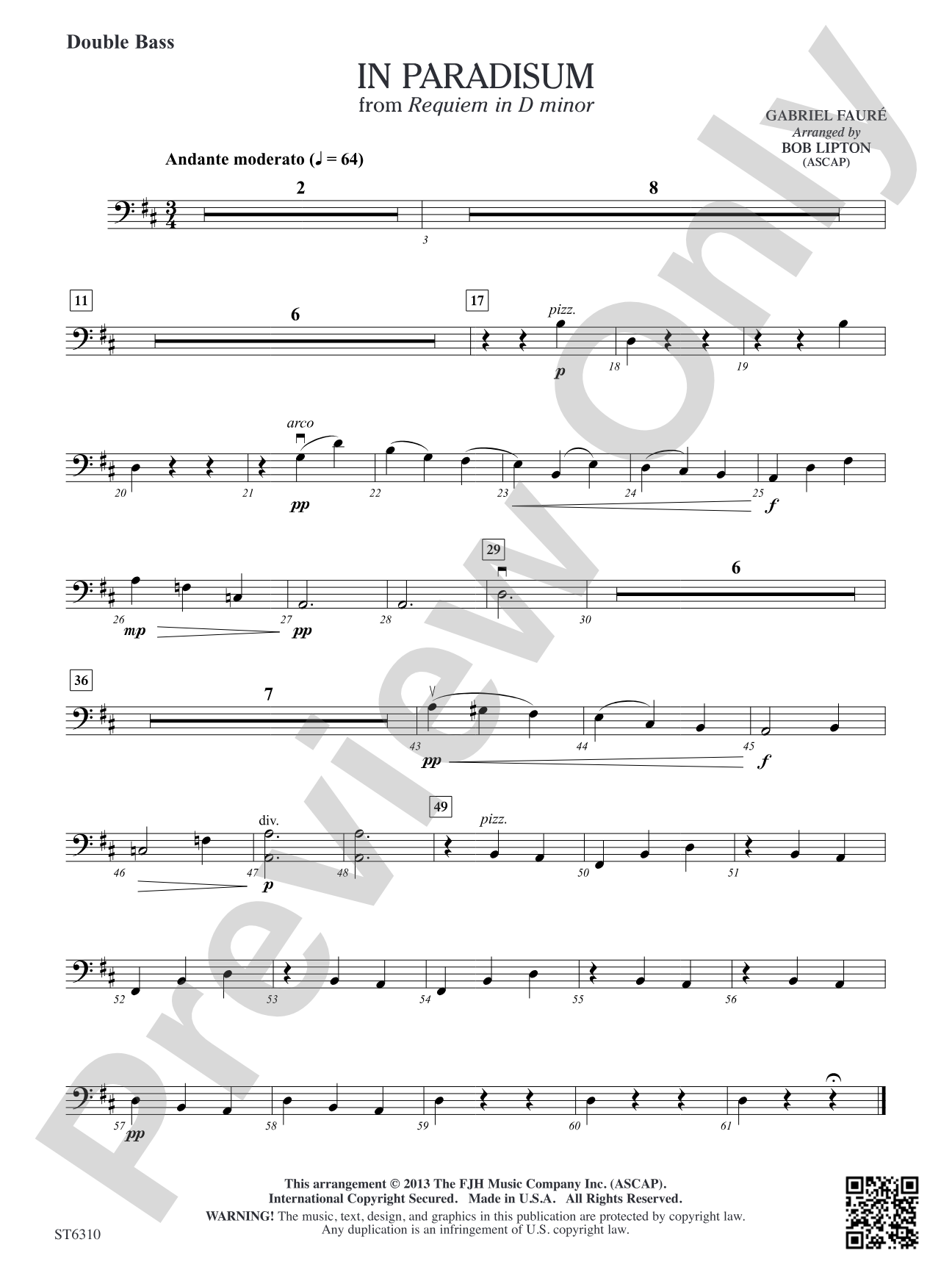In Paradisum: Double Bass