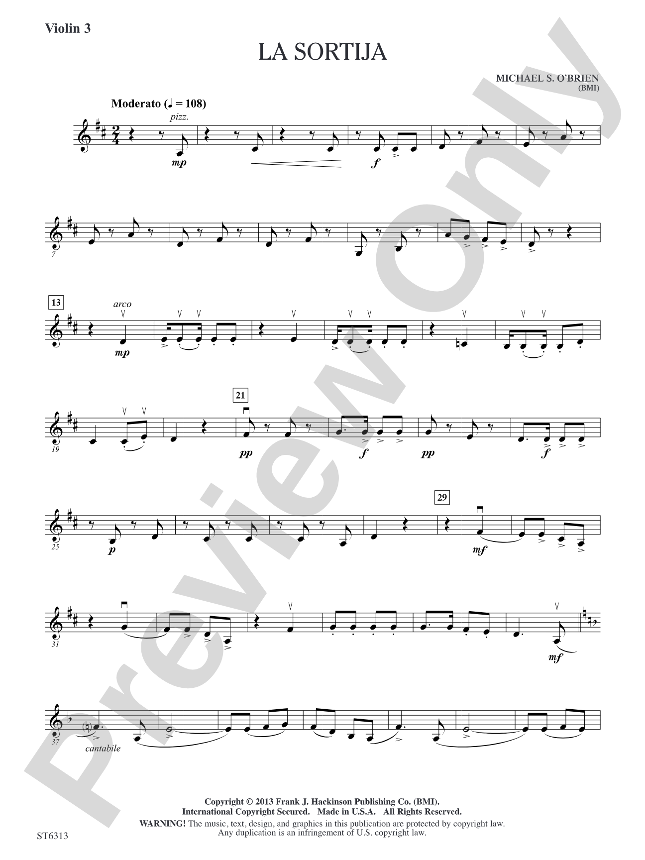 La sortija: Violin 3 (Viola T.C.)