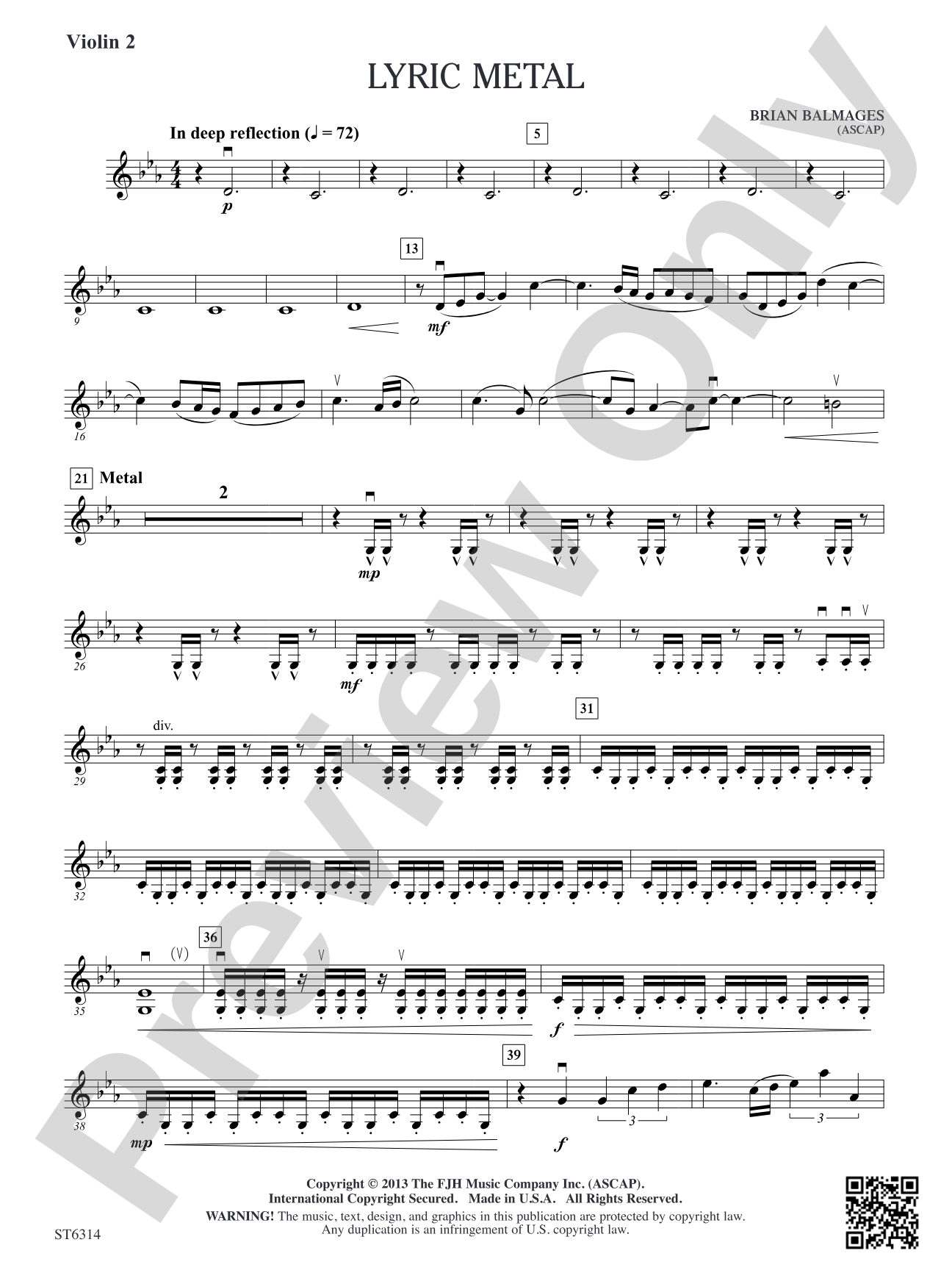 Lyric Metal: Violin 2