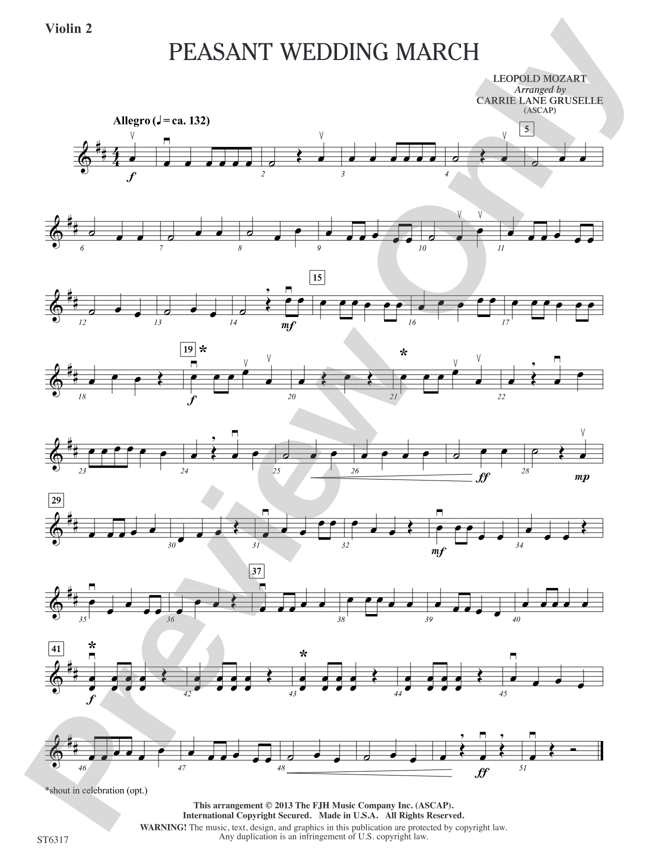Peasant Wedding March: Violin 2 (Viola T.C.)