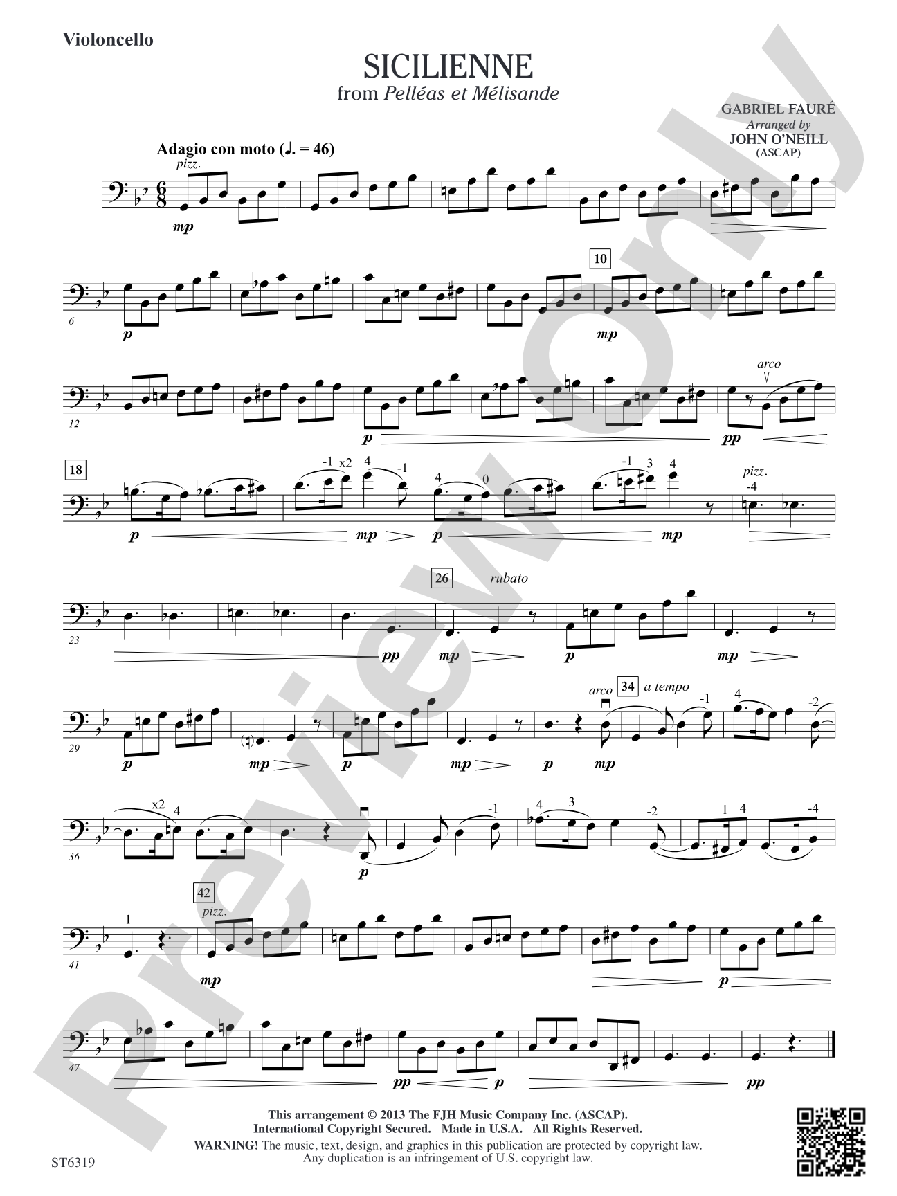 Sicilienne: Violoncello