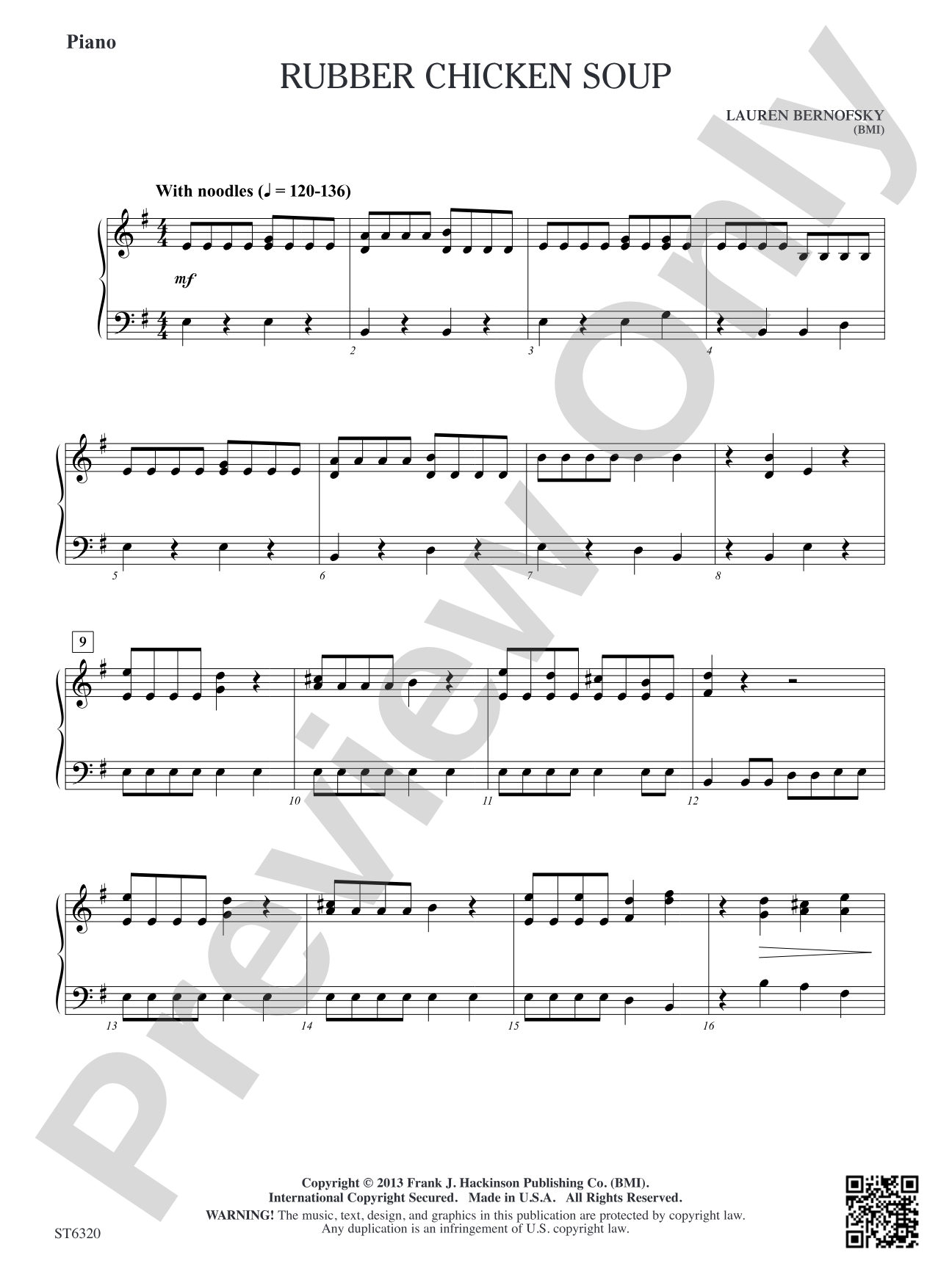 Rubber Chicken Soup: Piano