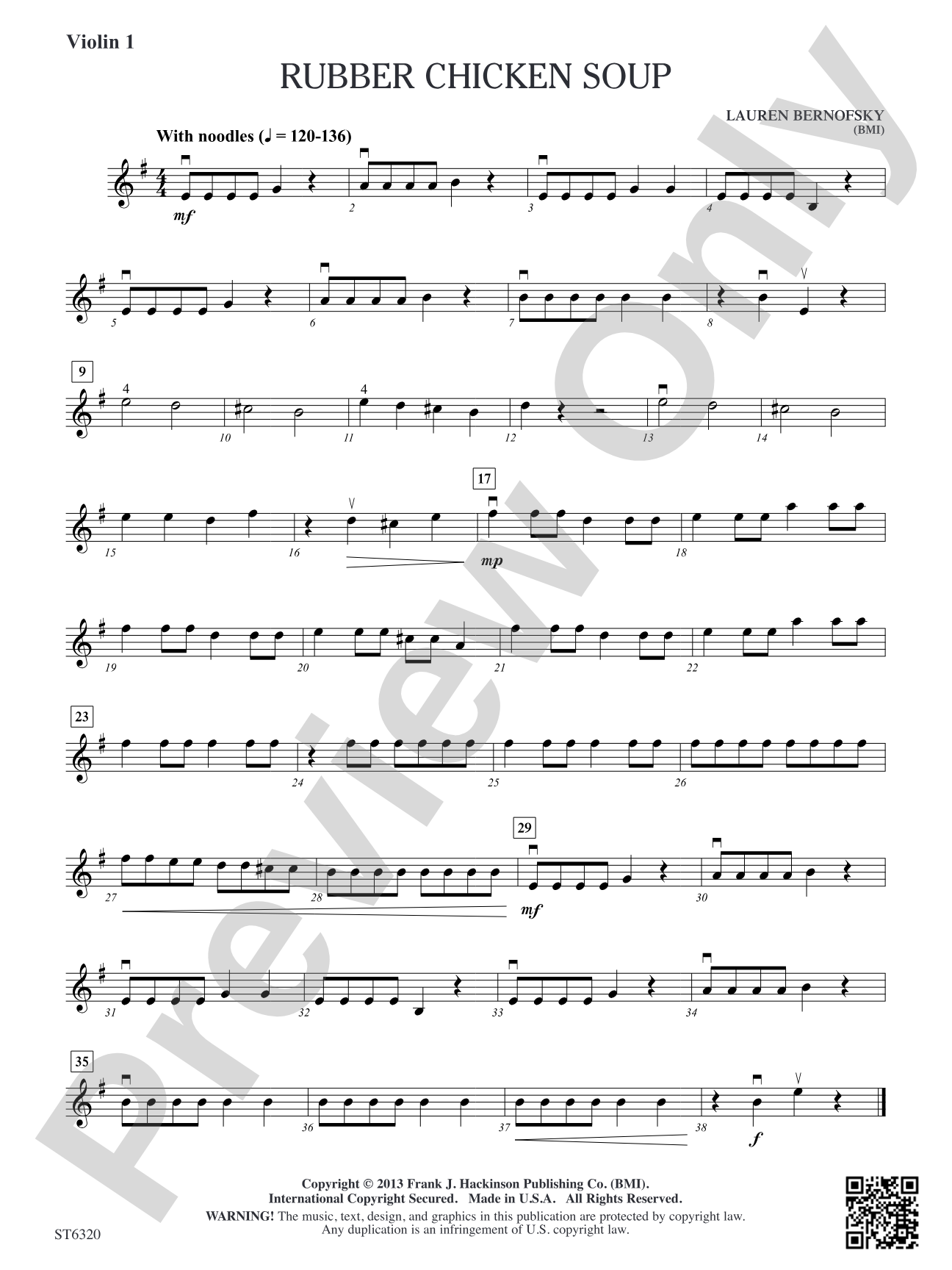 Rubber Chicken Soup: Violin 1