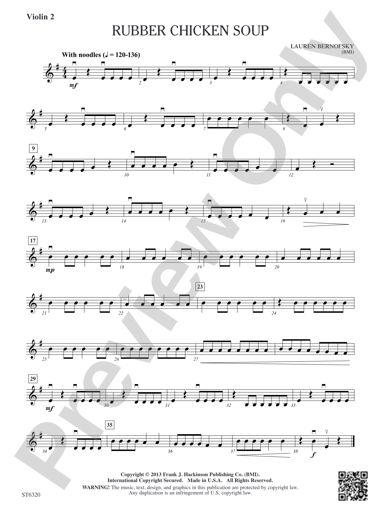 Rubber Chicken Soup: Violin 2 (Viola T.C.)