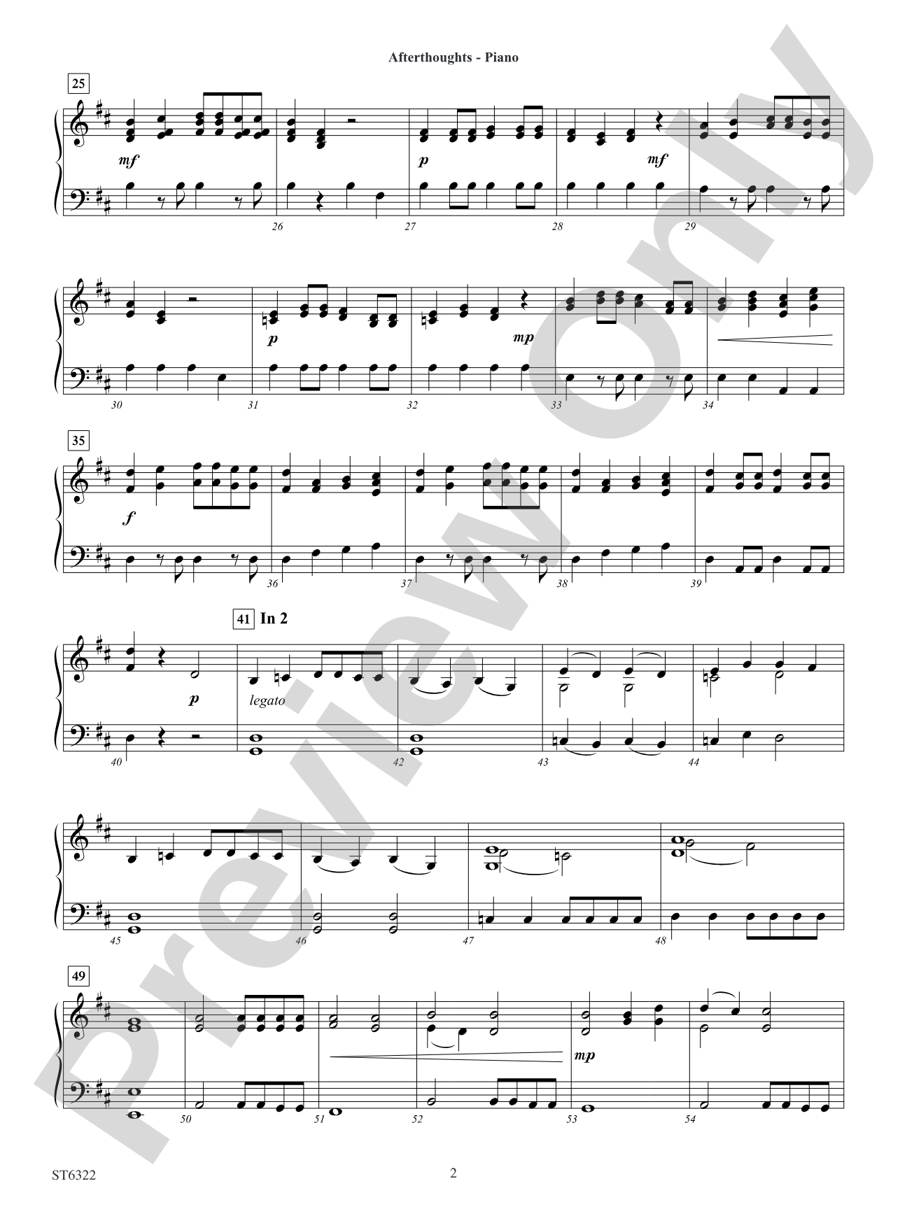 Afterthoughts: Piano