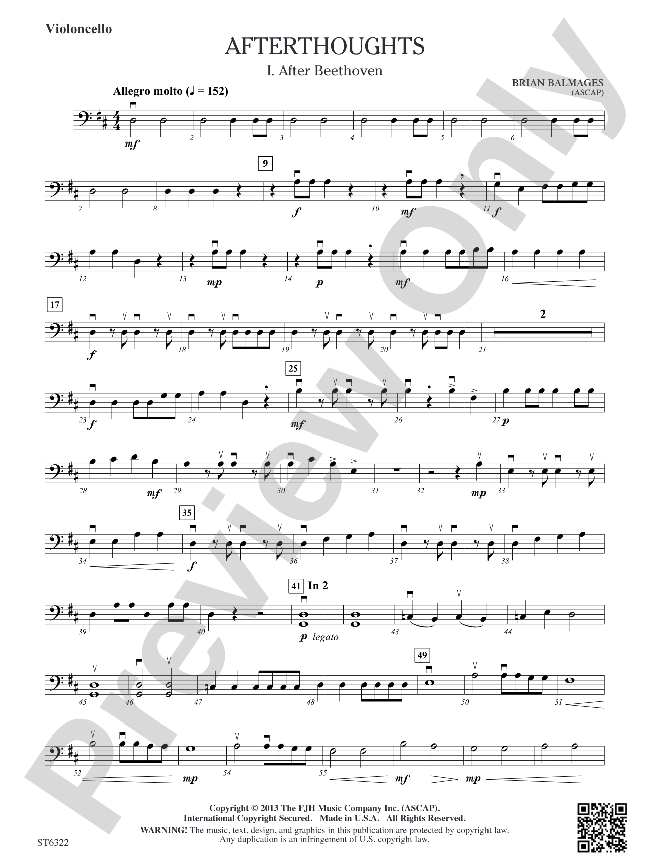 Afterthoughts: Violoncello