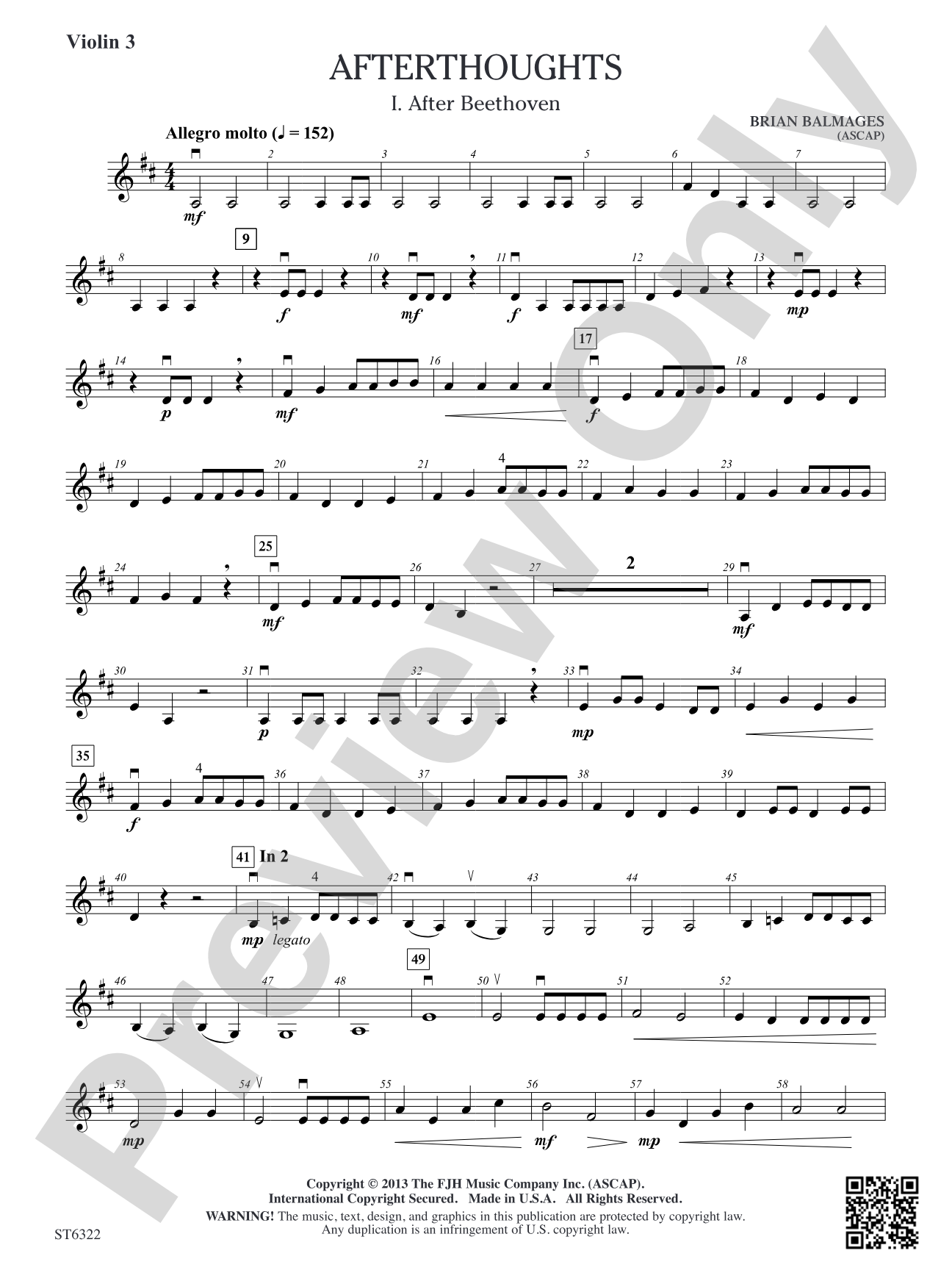 Afterthoughts: Violin 3 (Viola T.C.)