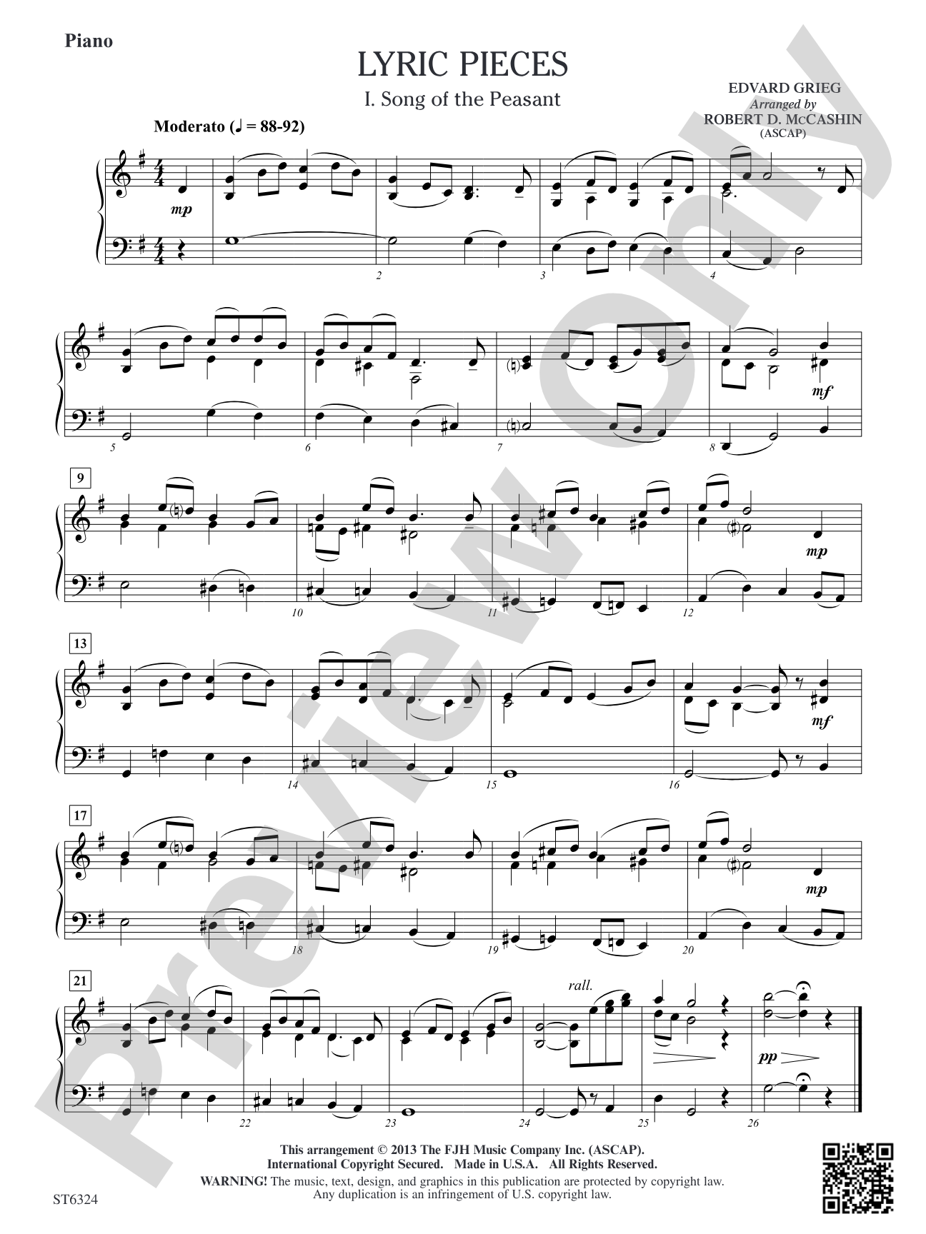 Lyric Pieces: Piano