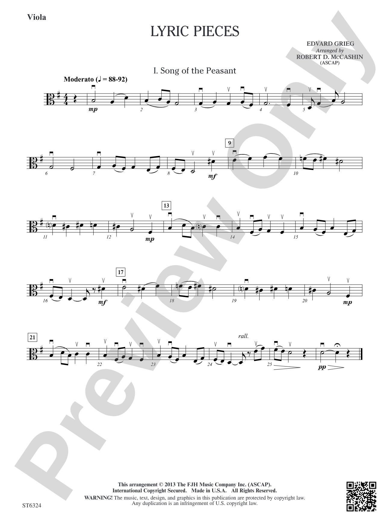 Lyric Pieces: Viola