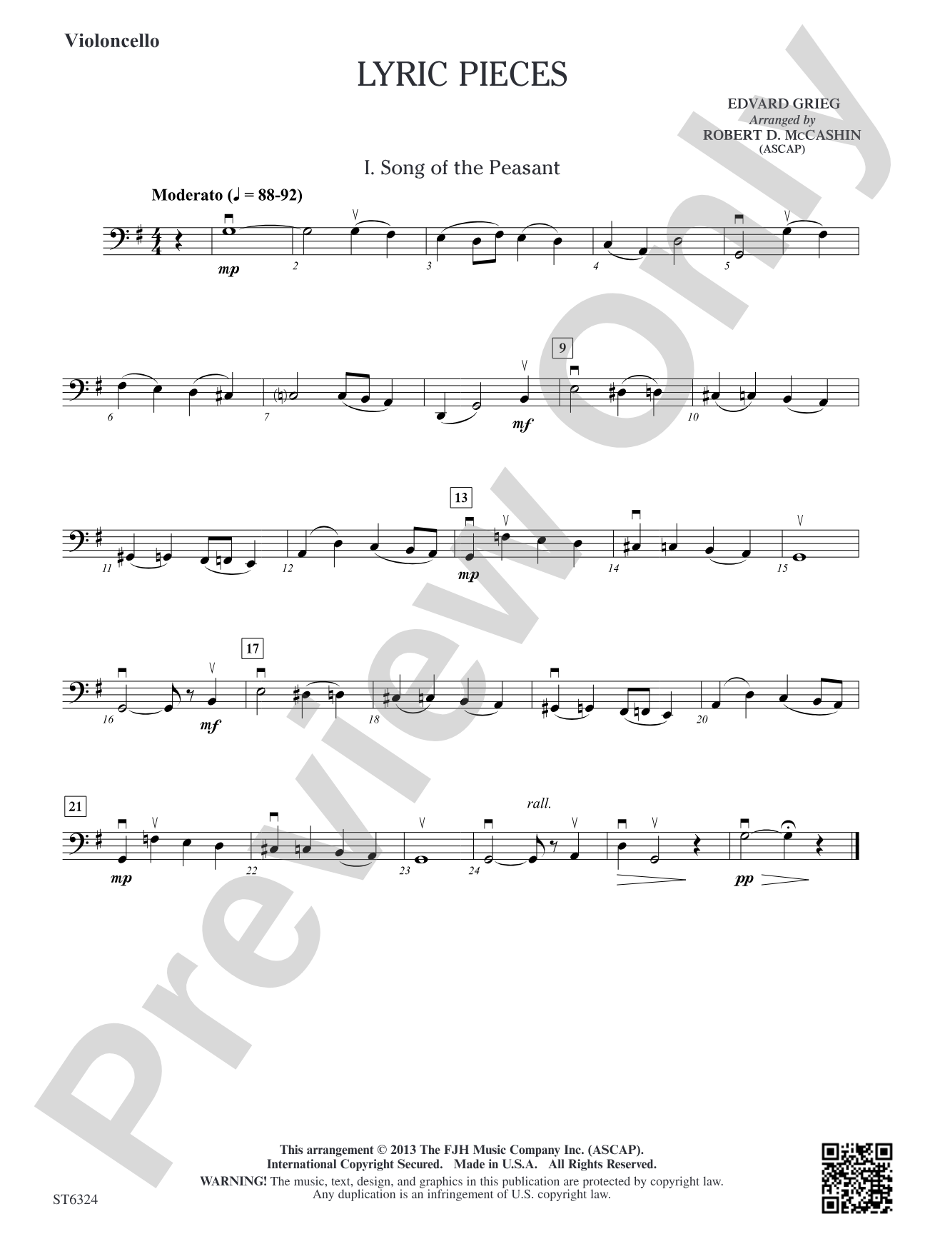 Lyric Pieces: Violoncello