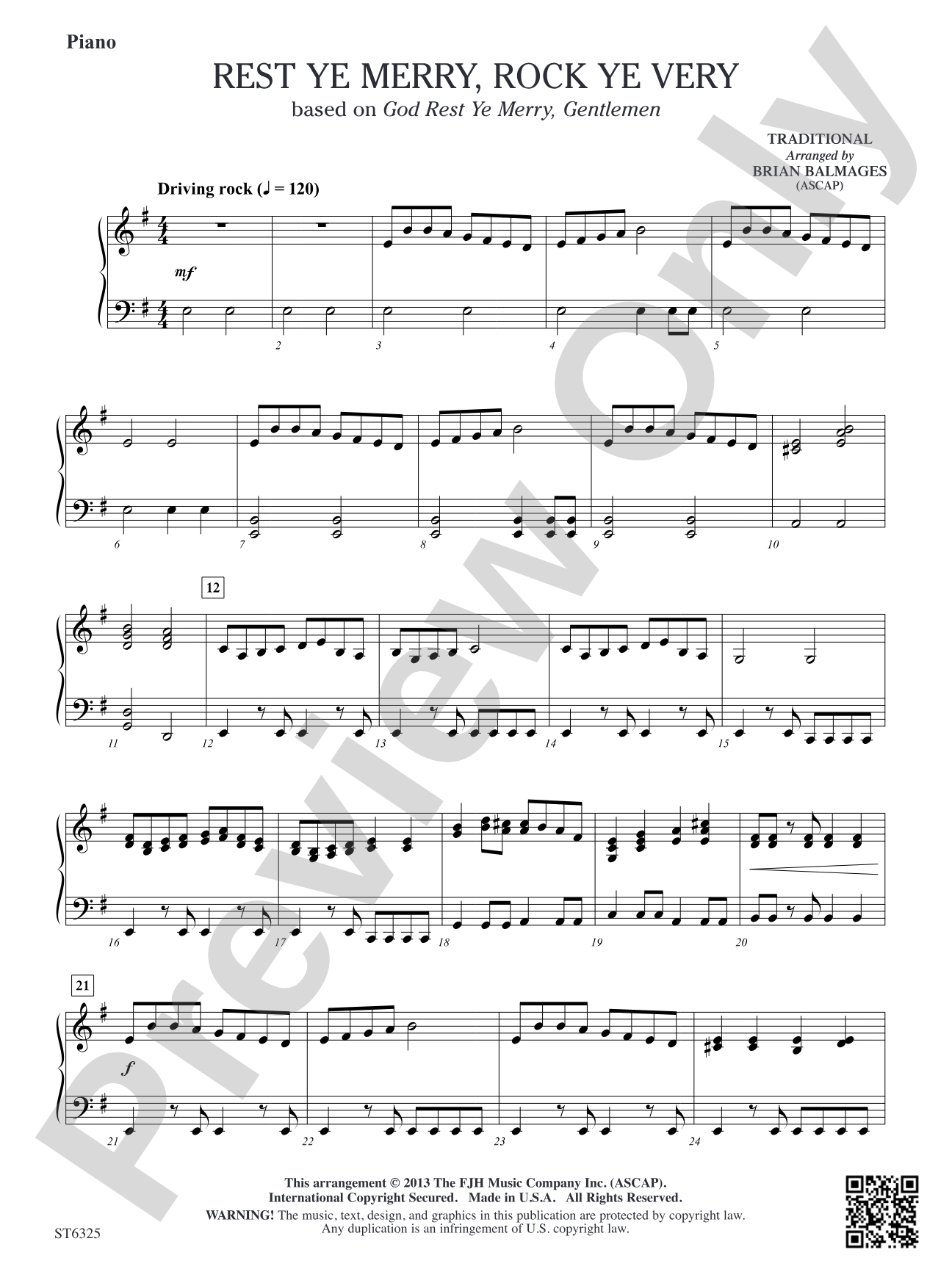 Rest Ye Merry, Rock Ye Very: Piano