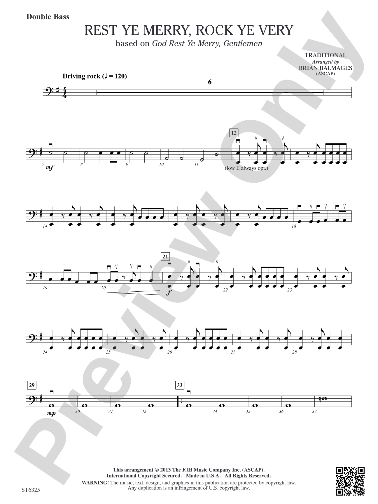 Rest Ye Merry, Rock Ye Very: Double Bass
