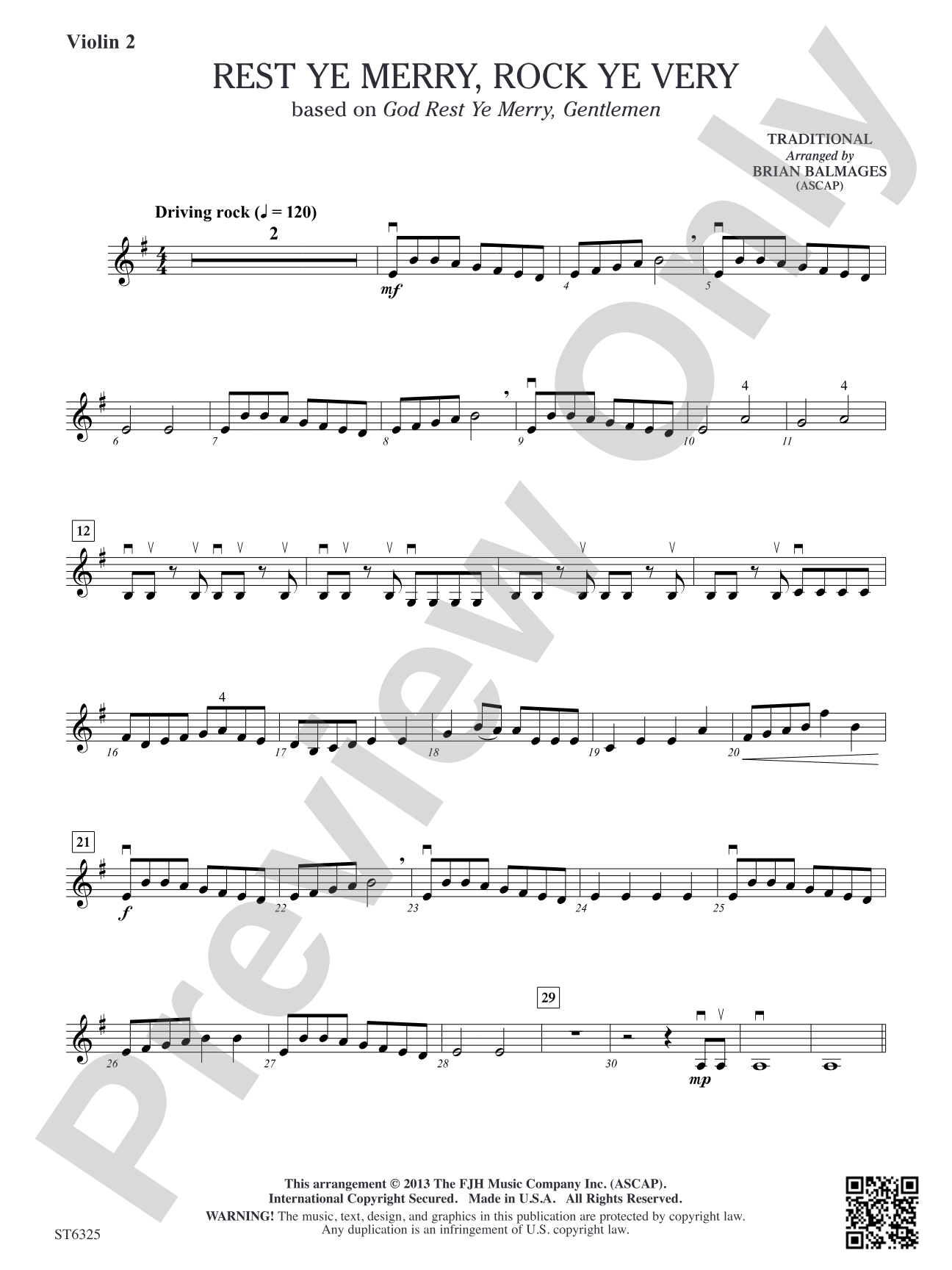 Rest Ye Merry, Rock Ye Very: Violin 2