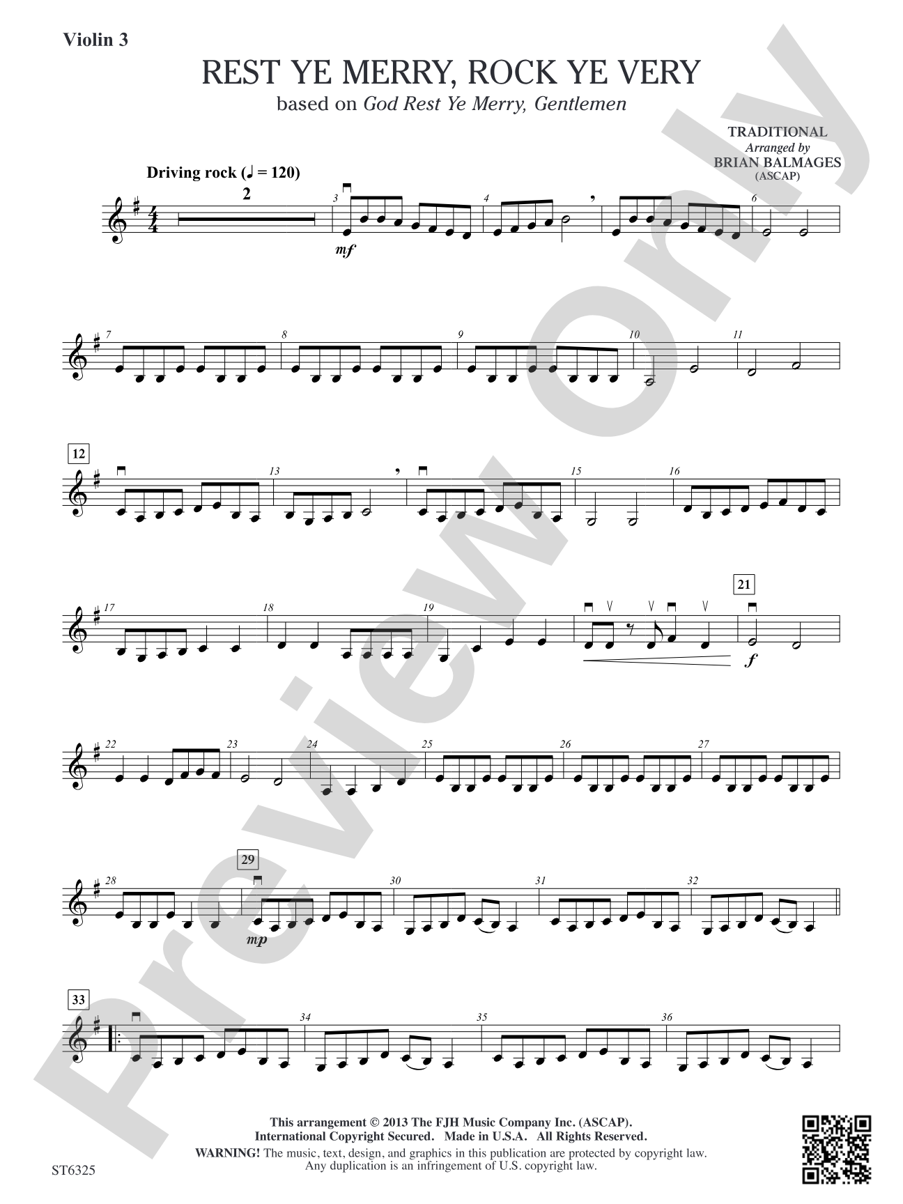 Rest Ye Merry, Rock Ye Very: Violin 3 (Viola T.C.)