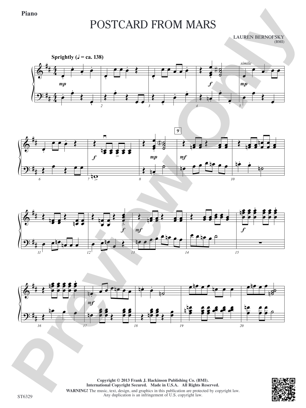 Postcard from Mars: Piano