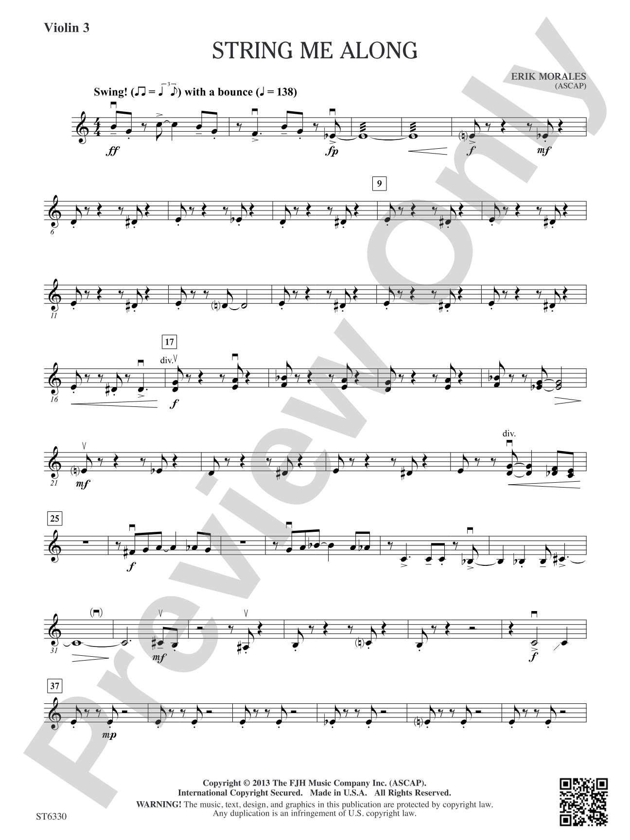String Me Along: Violin 3 (Viola T.C.)