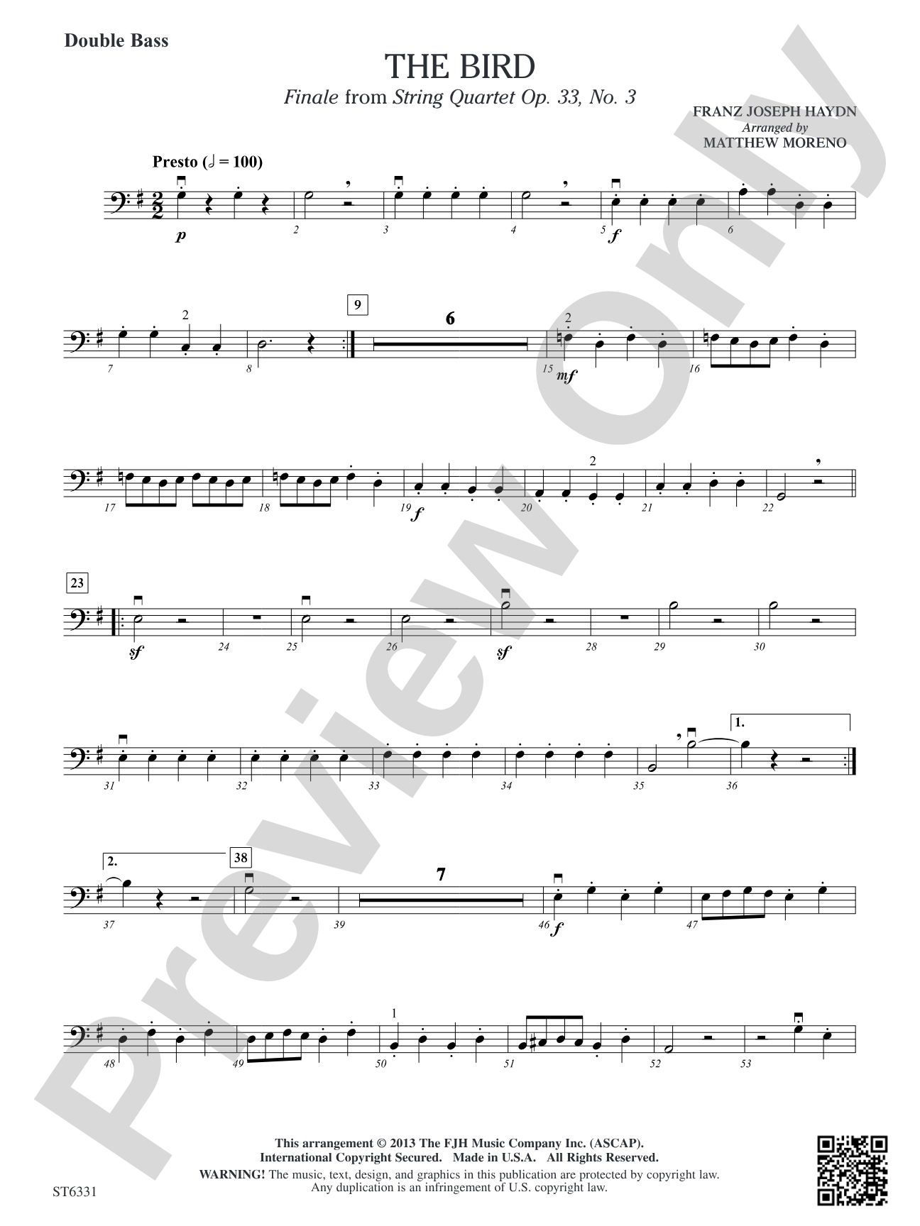 The Bird: Double Bass