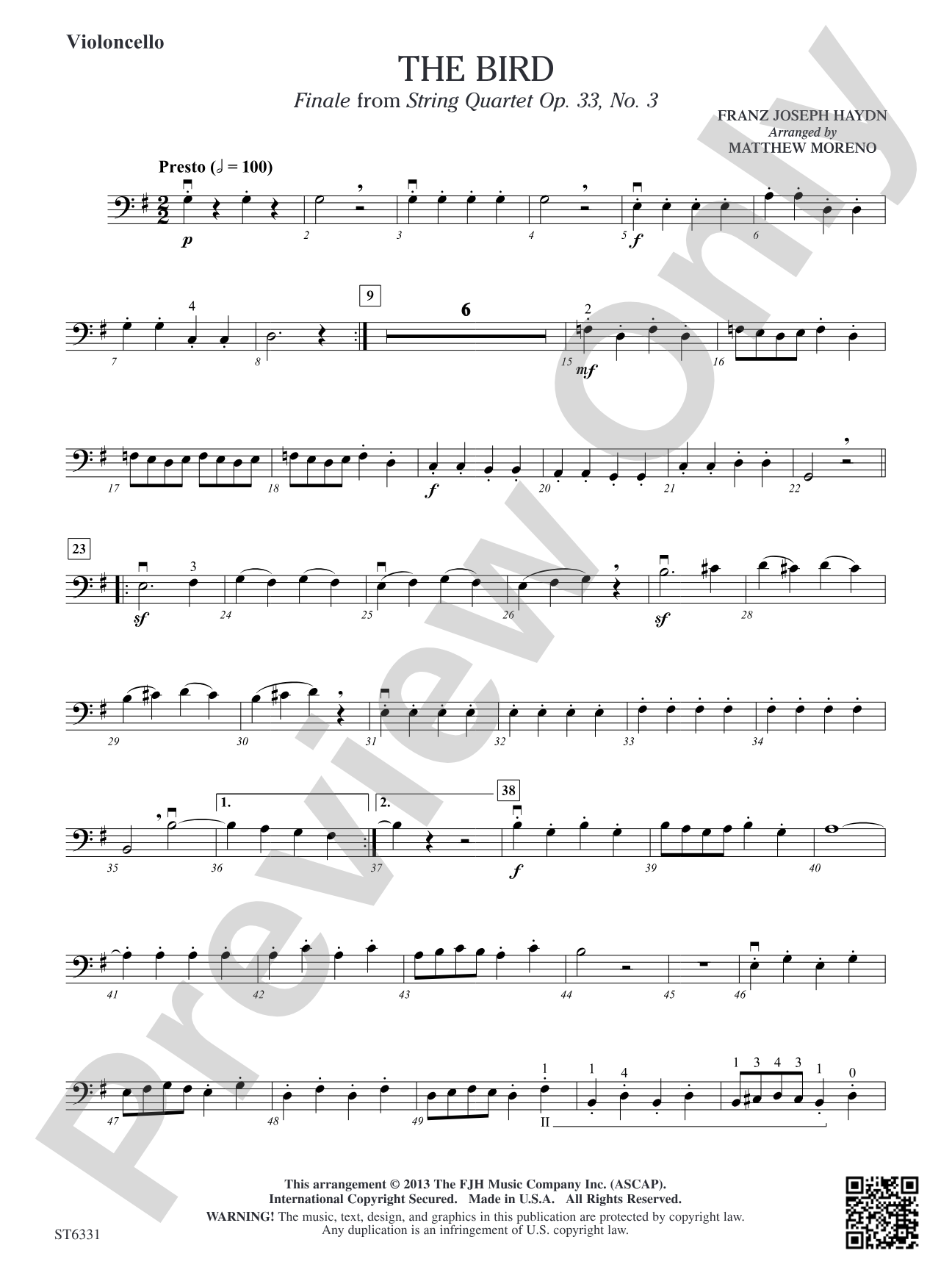 The Bird: Violoncello