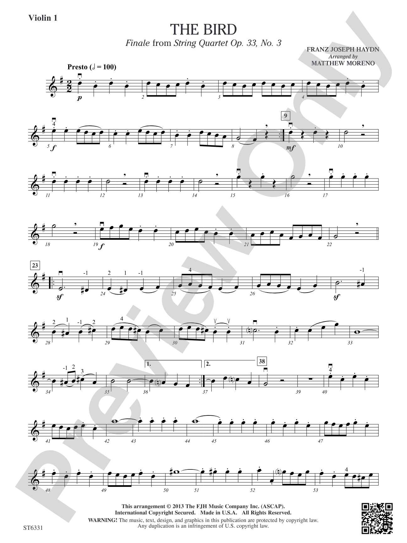 The Bird: Violin 1