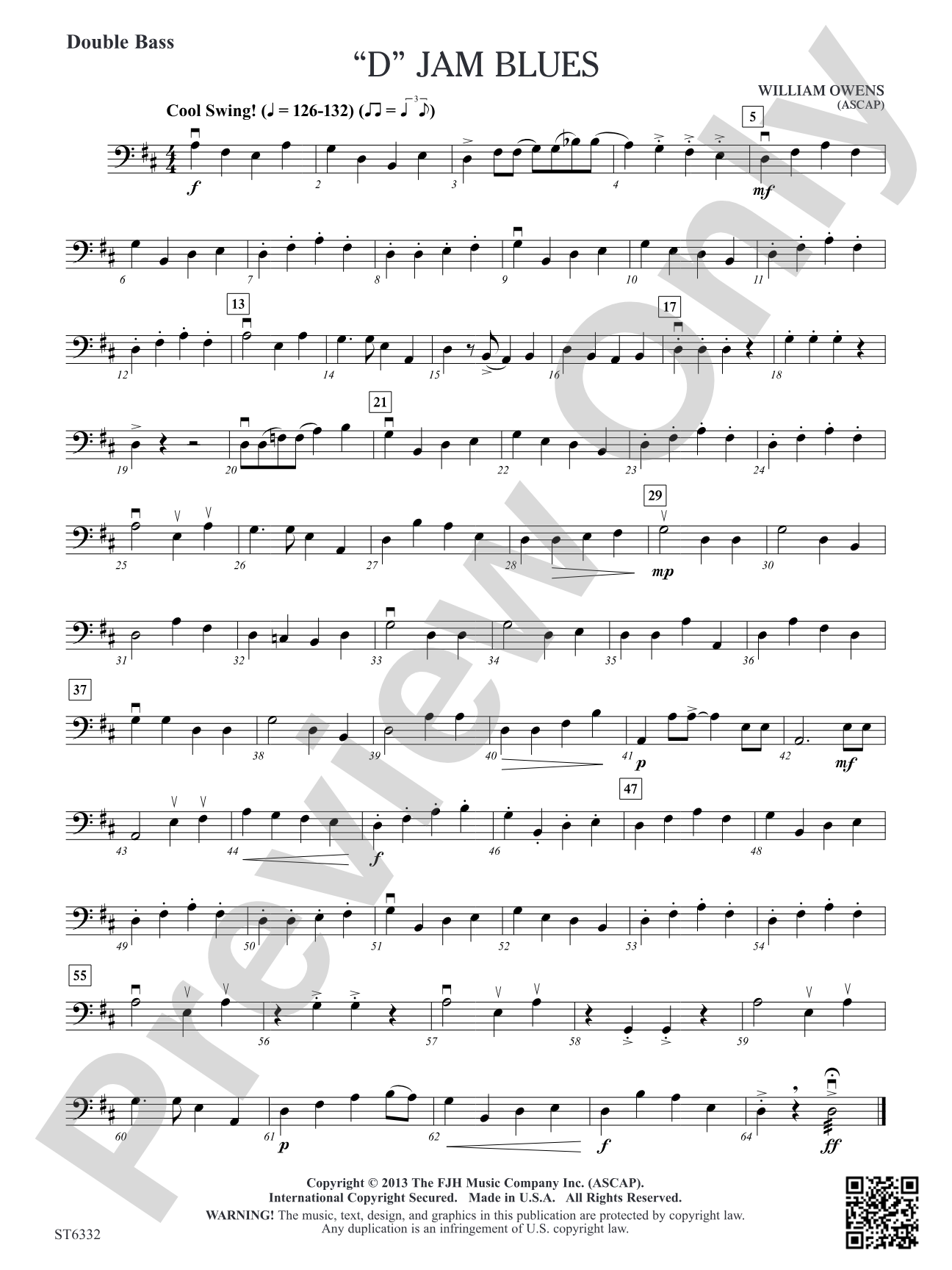 D Jam Blues: Double Bass