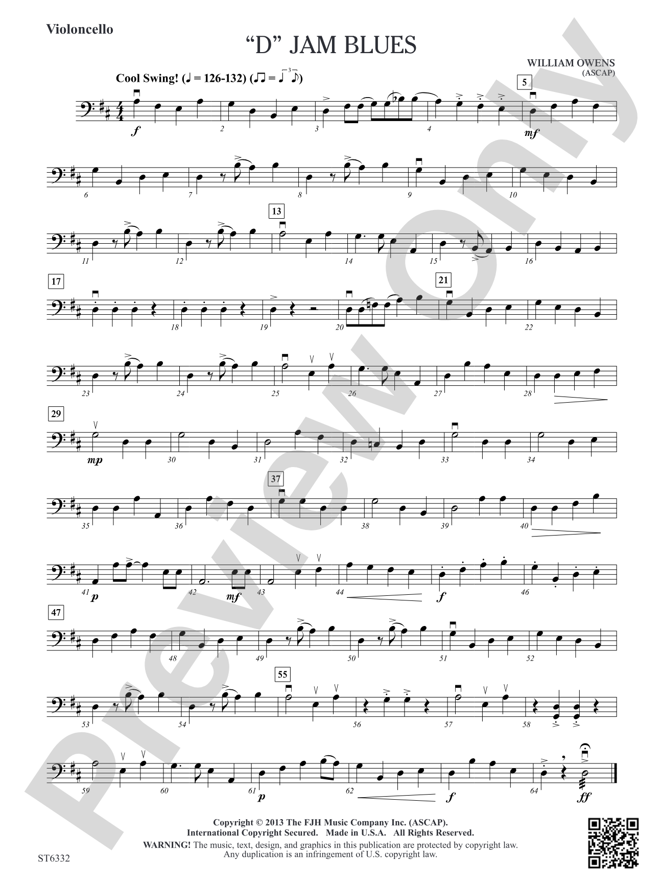 D Jam Blues: Violoncello