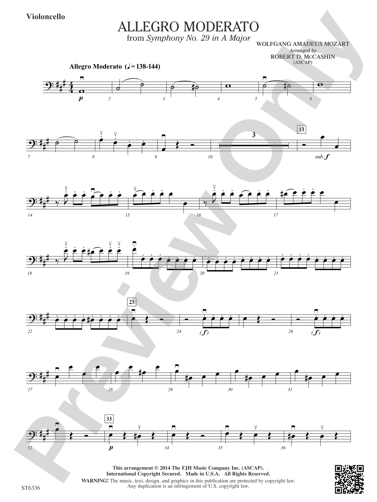 Allegro Moderato: Violoncello
