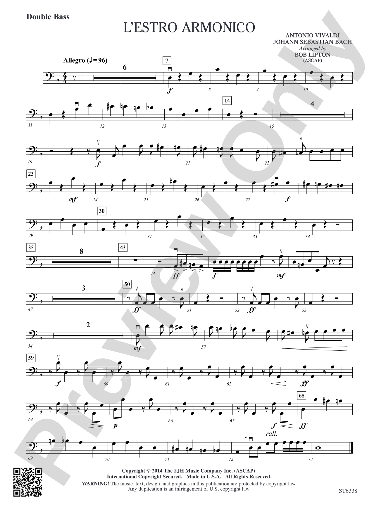 L'estro armonico: Double Bass