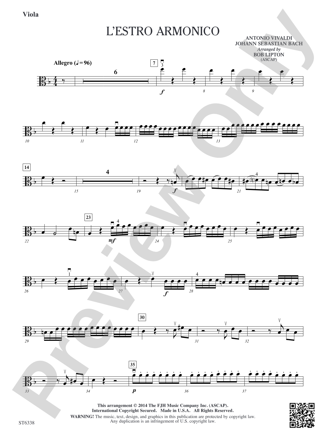 L'estro armonico: Viola