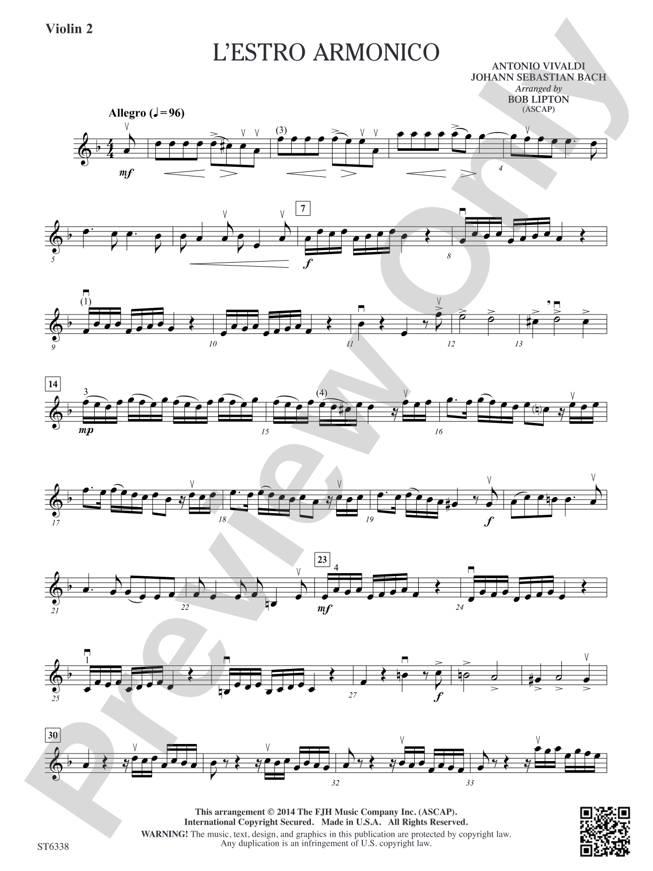 L'estro armonico: Violin 2