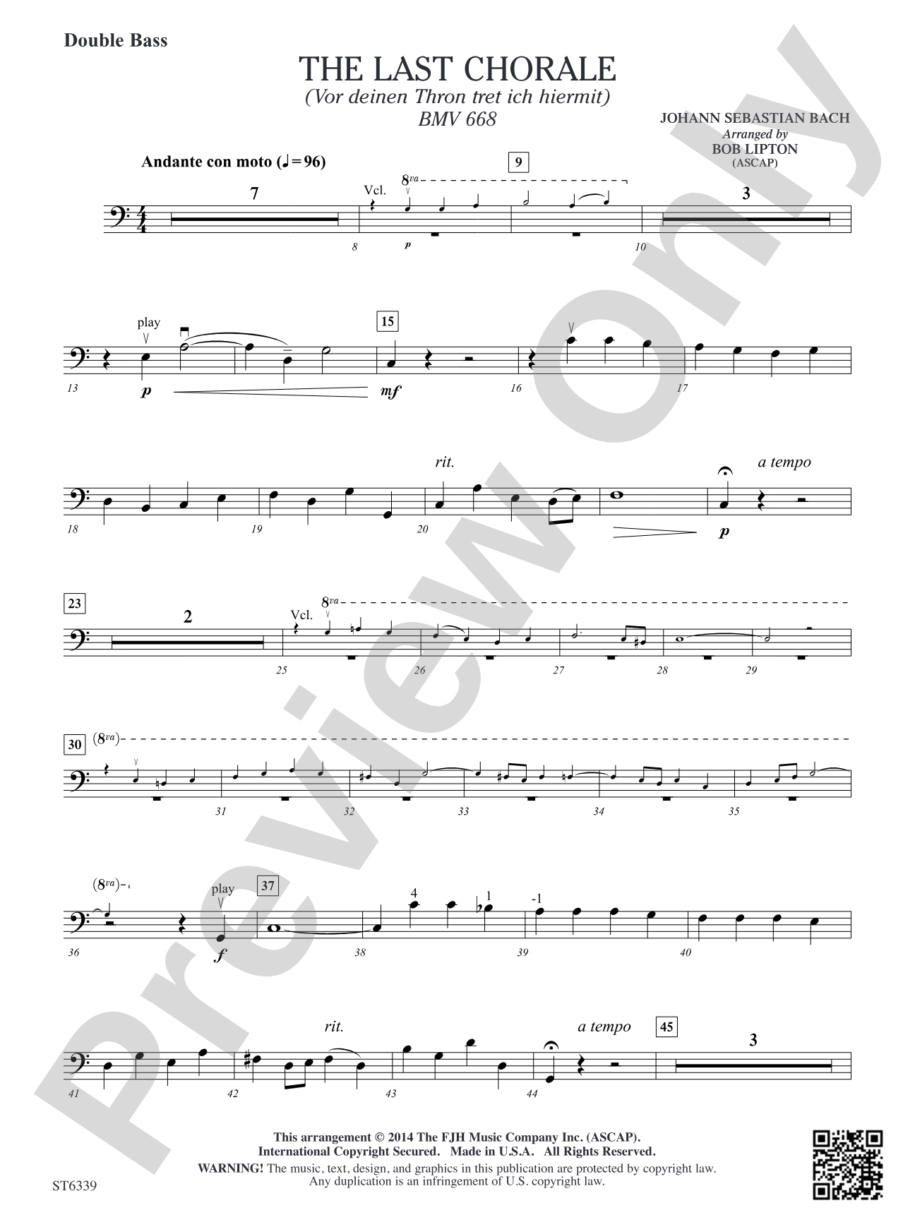 The Last Chorale: Double Bass