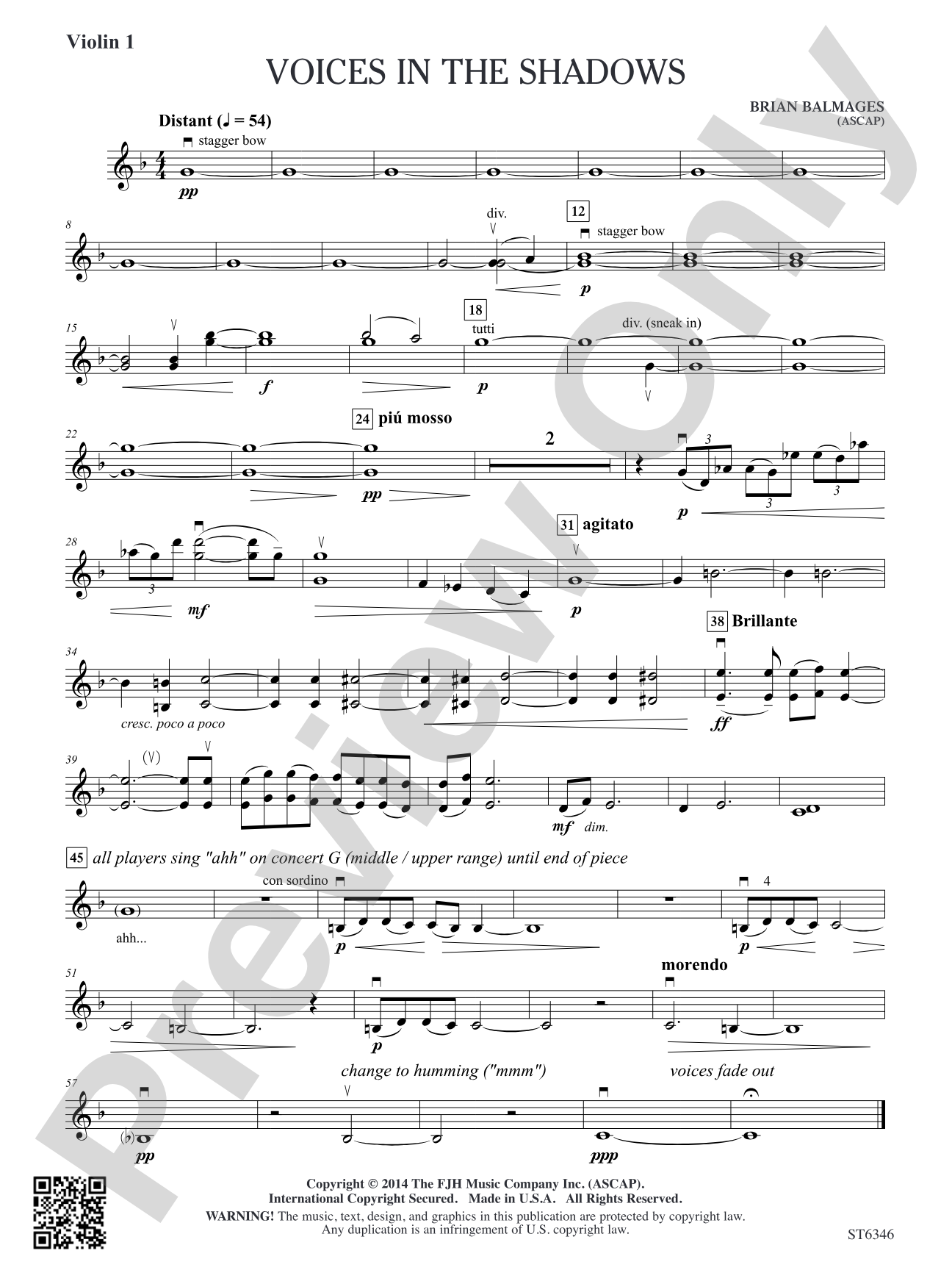 Voices in the Shadows: Violin 1