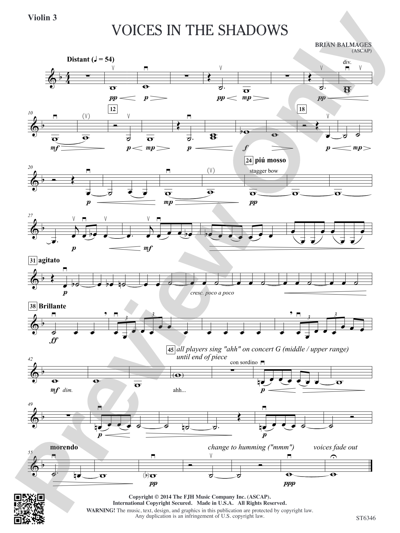 Voices in the Shadows: Violin 3 (Viola T.C.)