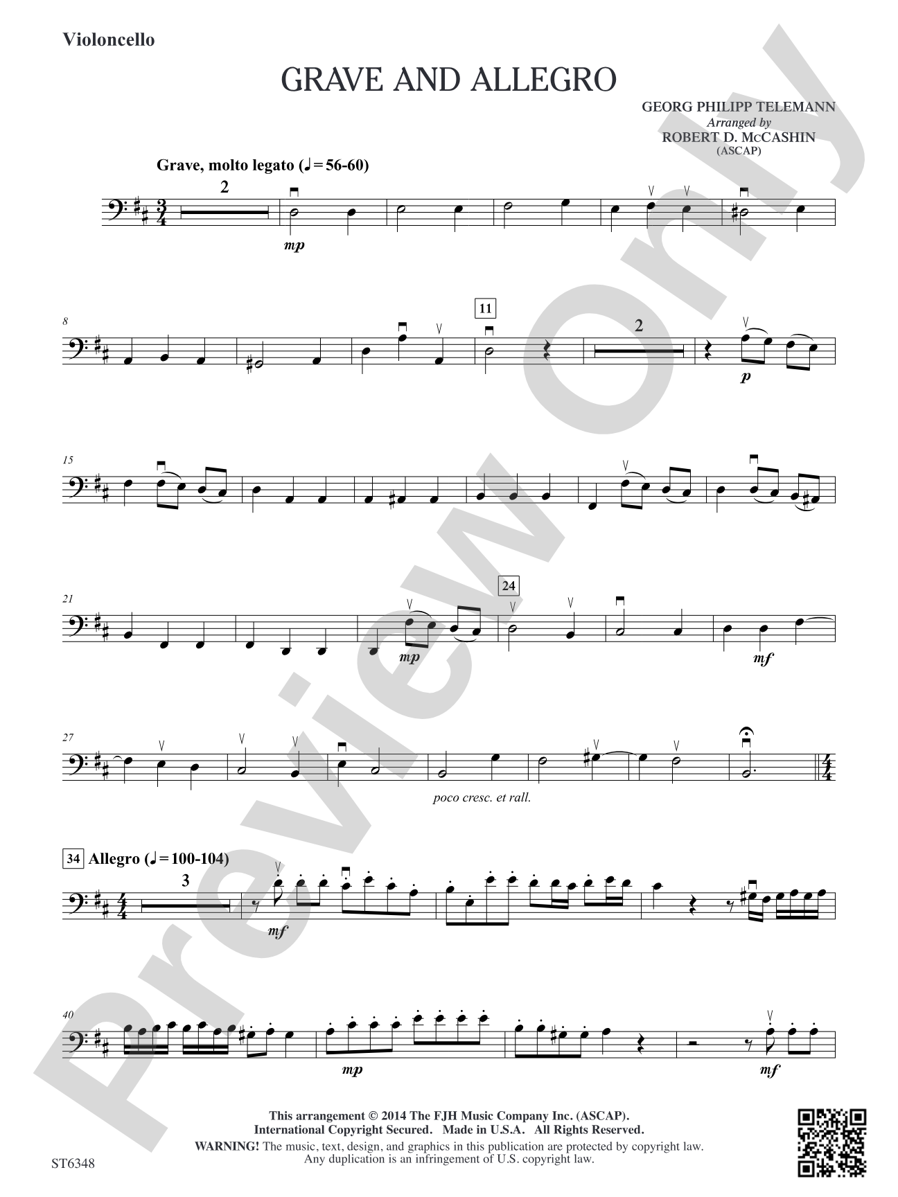 Grave and Allegro: Violoncello