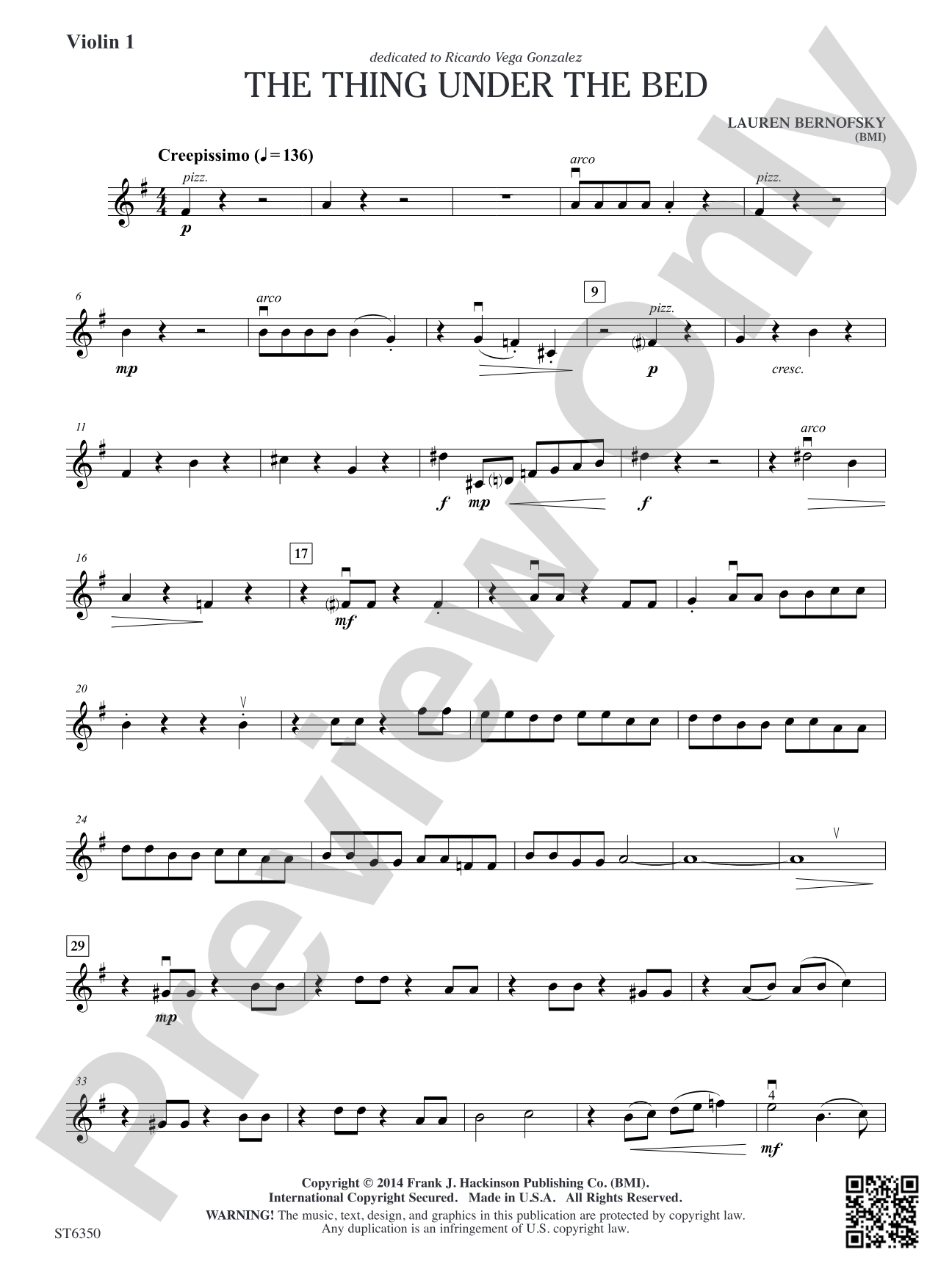 The Thing Under The Bed: Violin 1