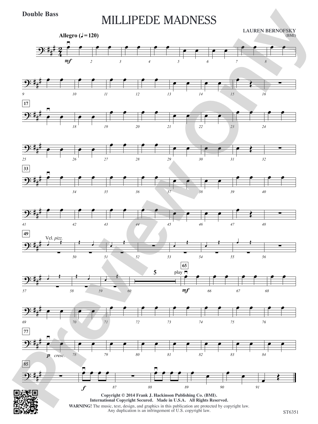 Millipede Madness: Double Bass